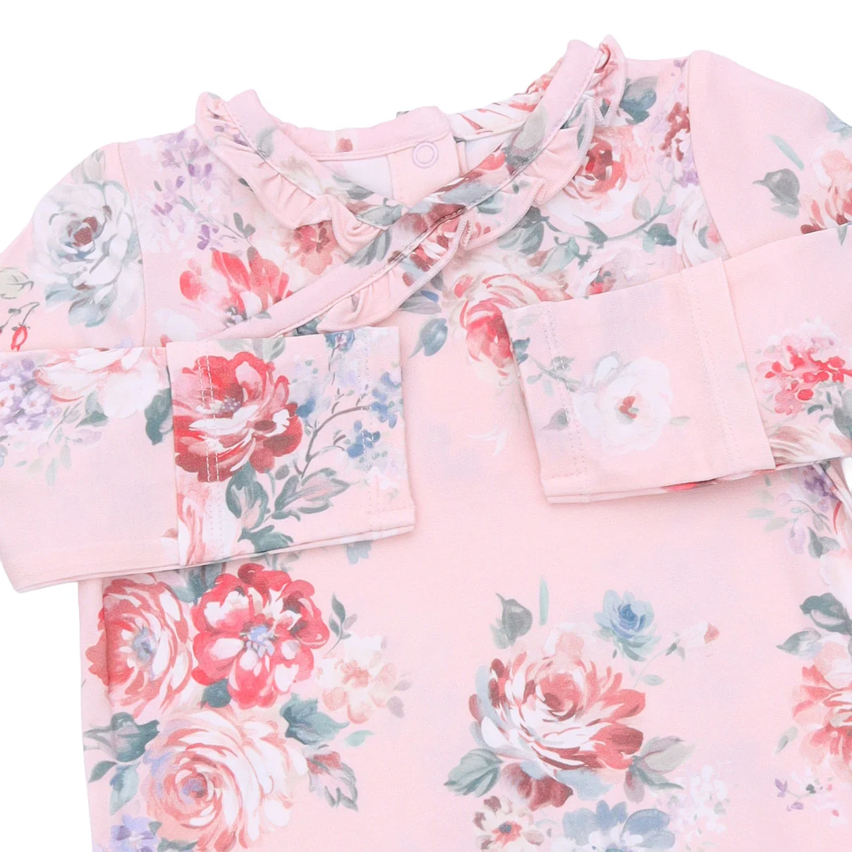 Painterly Rose Bouquets - Kimono Gown and Knot Headband - Image 3