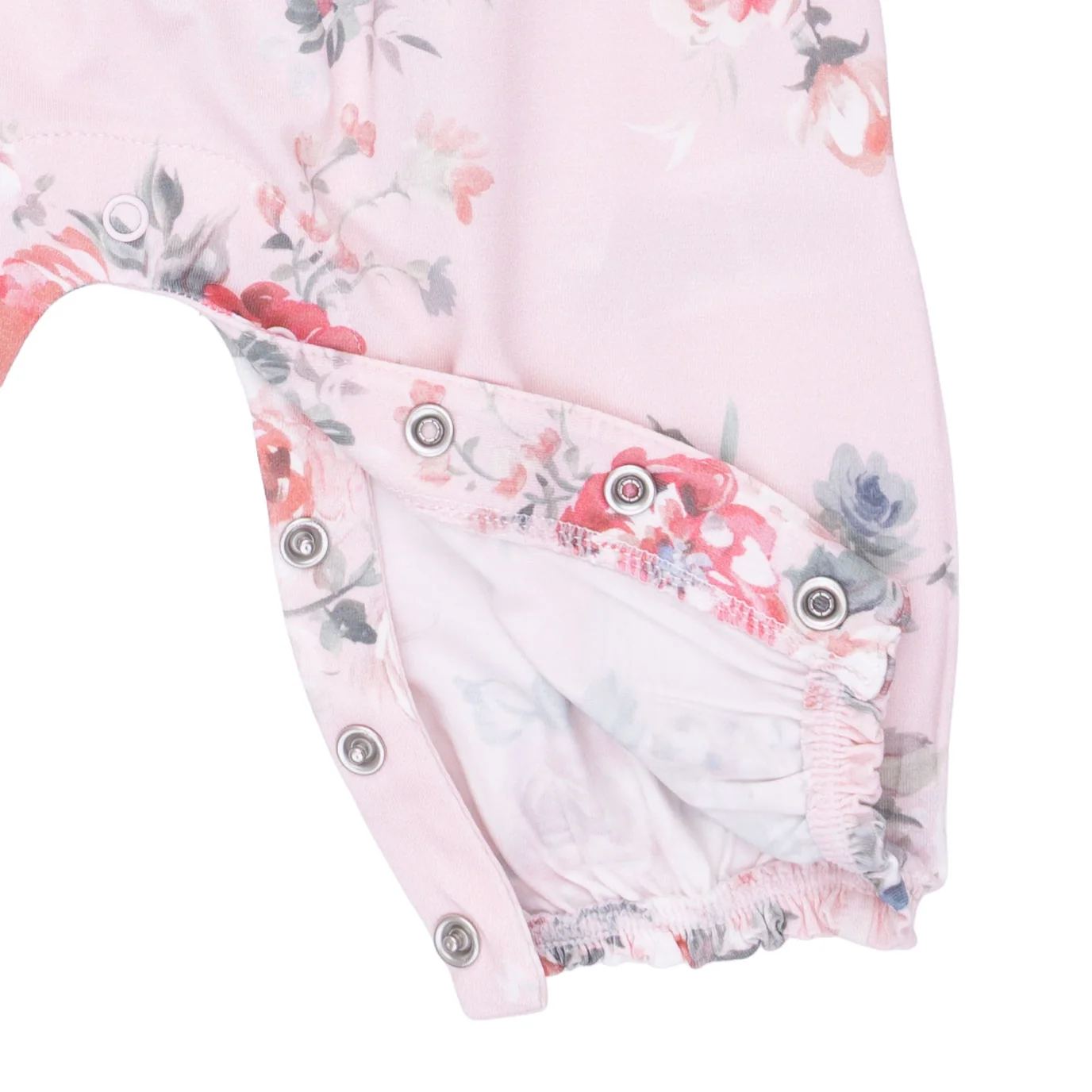 Painterly Rose Bouquets - Ruffle Sleeve Snap Romper - Image 5