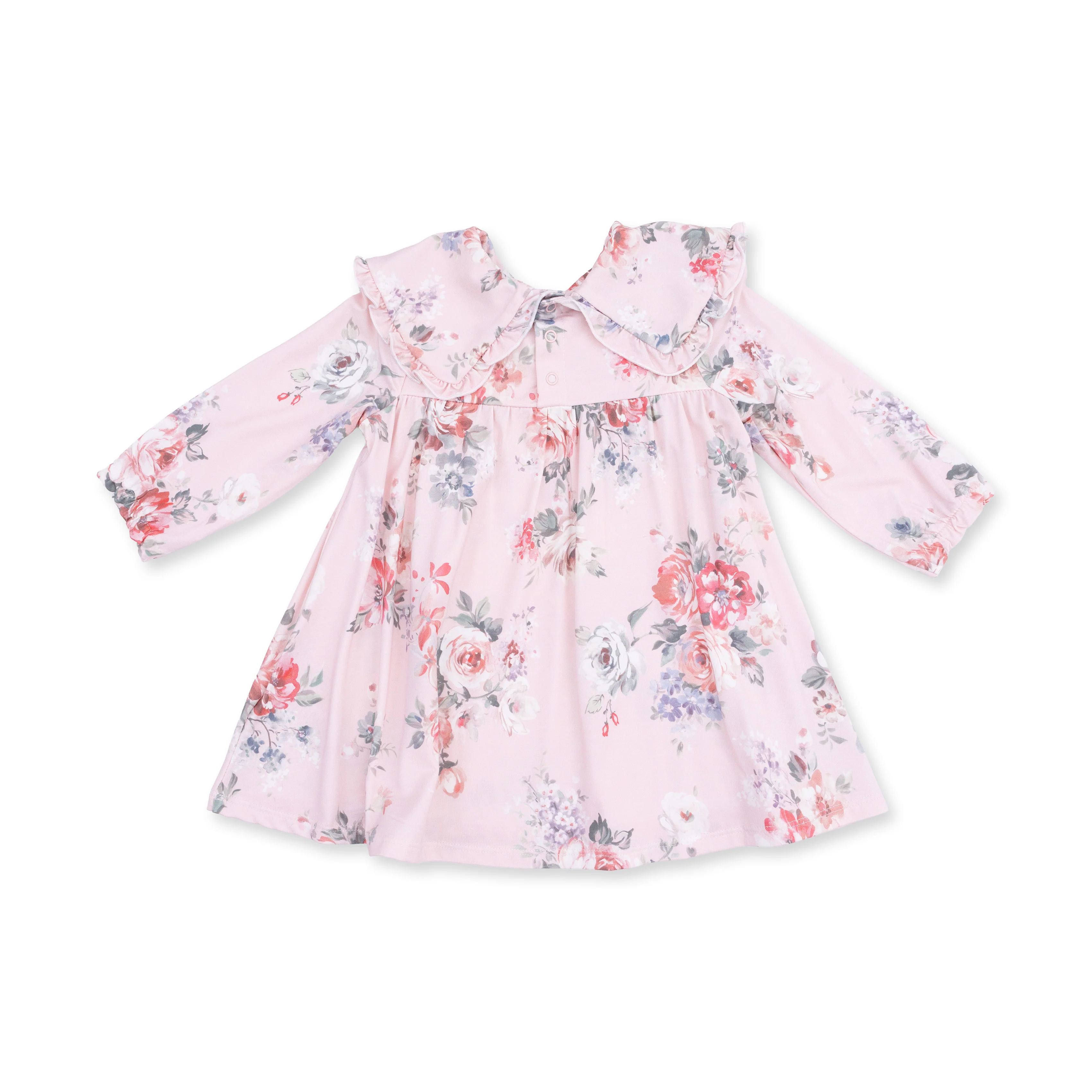 Painterly Rose Bouquets - Sofia Dress with Oversize Collar and Bloomer - Image 3