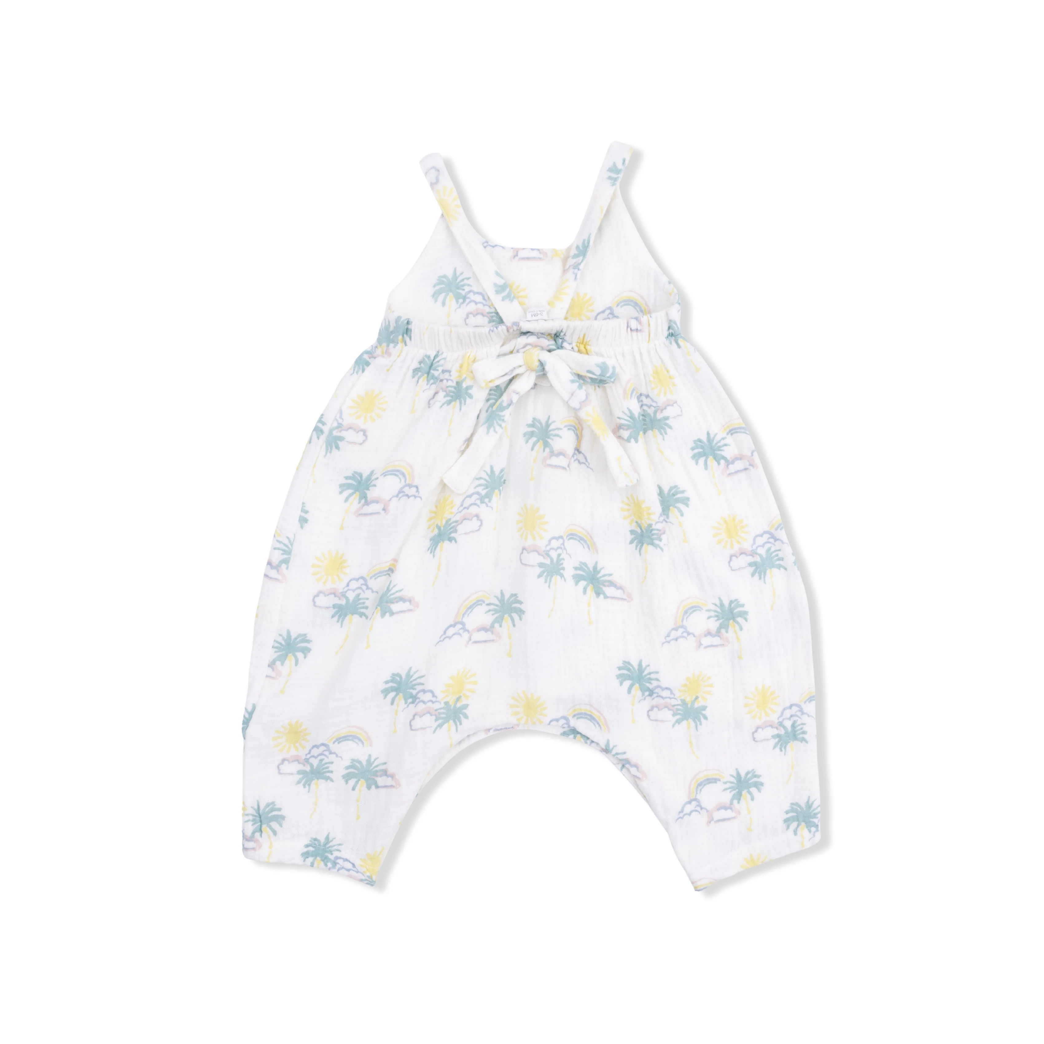 Palm Trees and Rainbows - Tie Back Romper - Image 3
