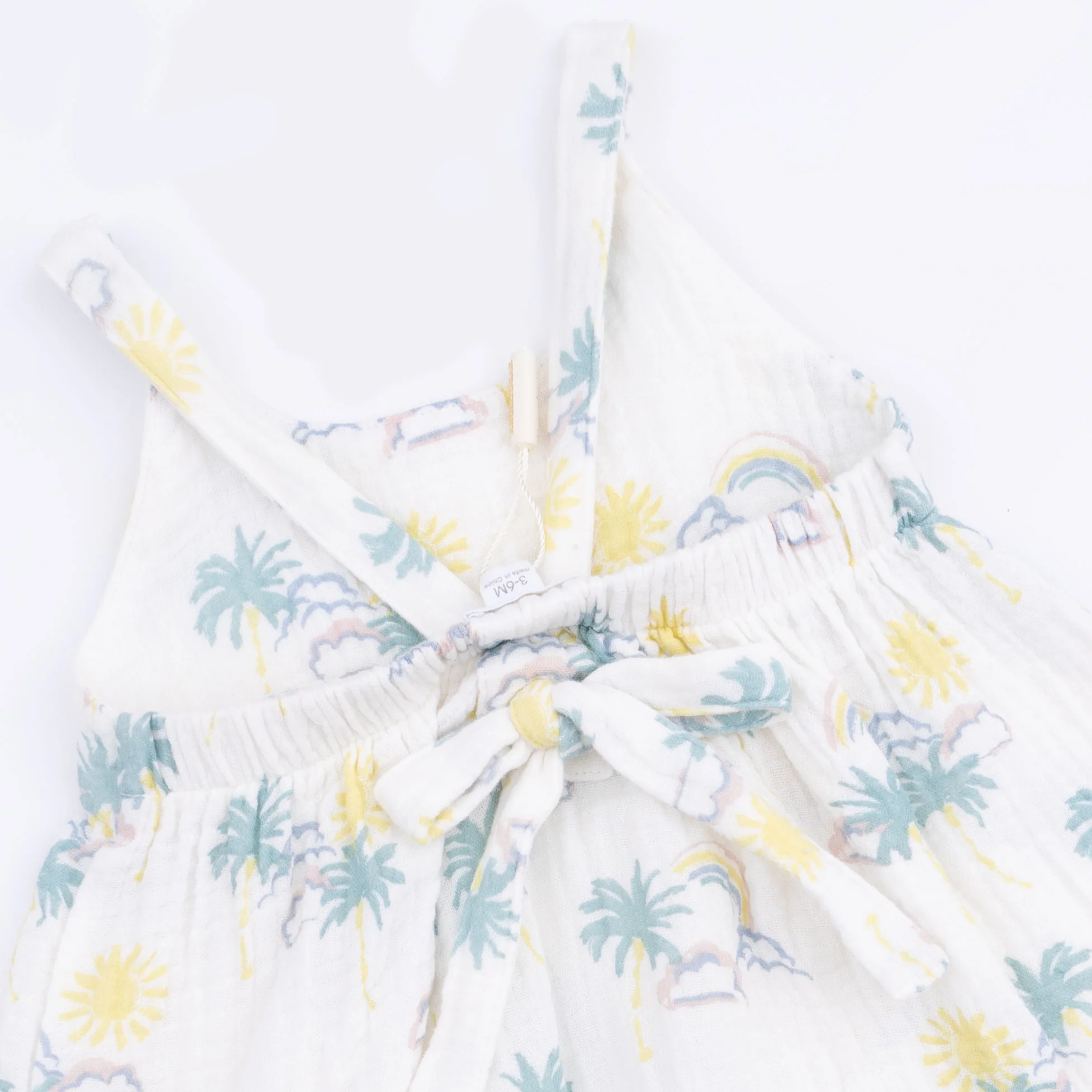 Palm Trees and Rainbows - Tie Back Romper - Image 4