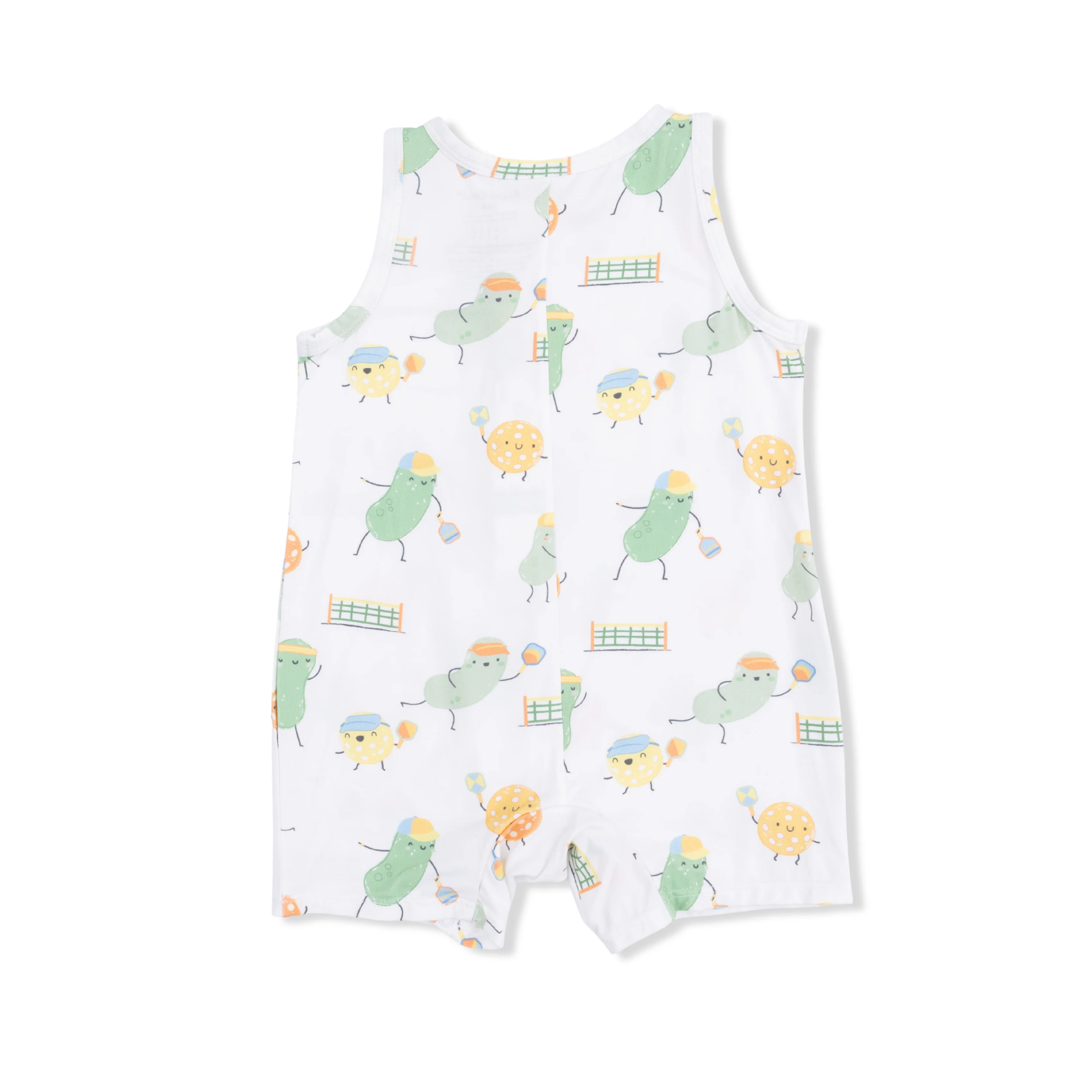 Pickles Playing Pickleball - Sleeveless Shortie Romper - Image 3