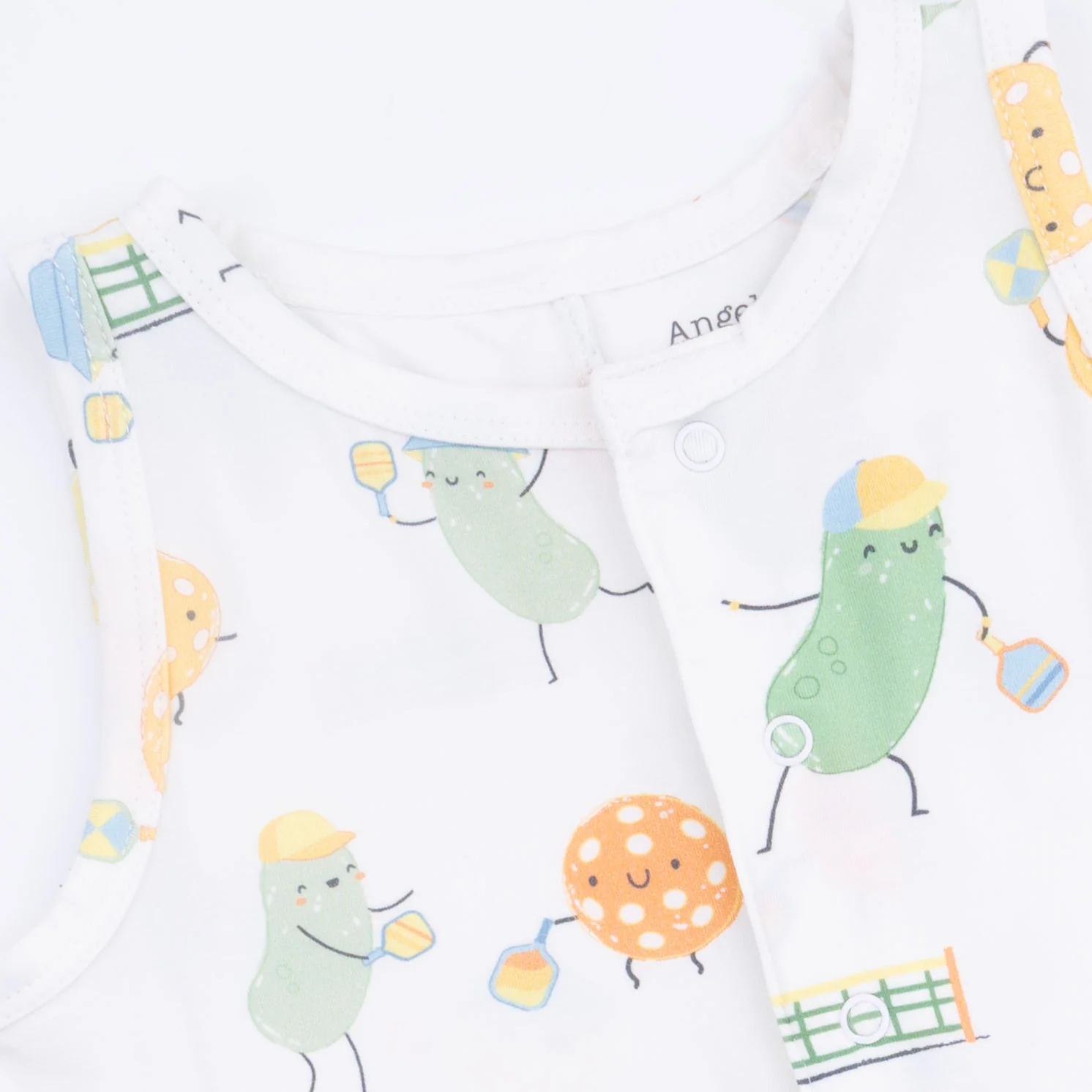 Pickles Playing Pickleball - Sleeveless Shortie Romper - Image 4