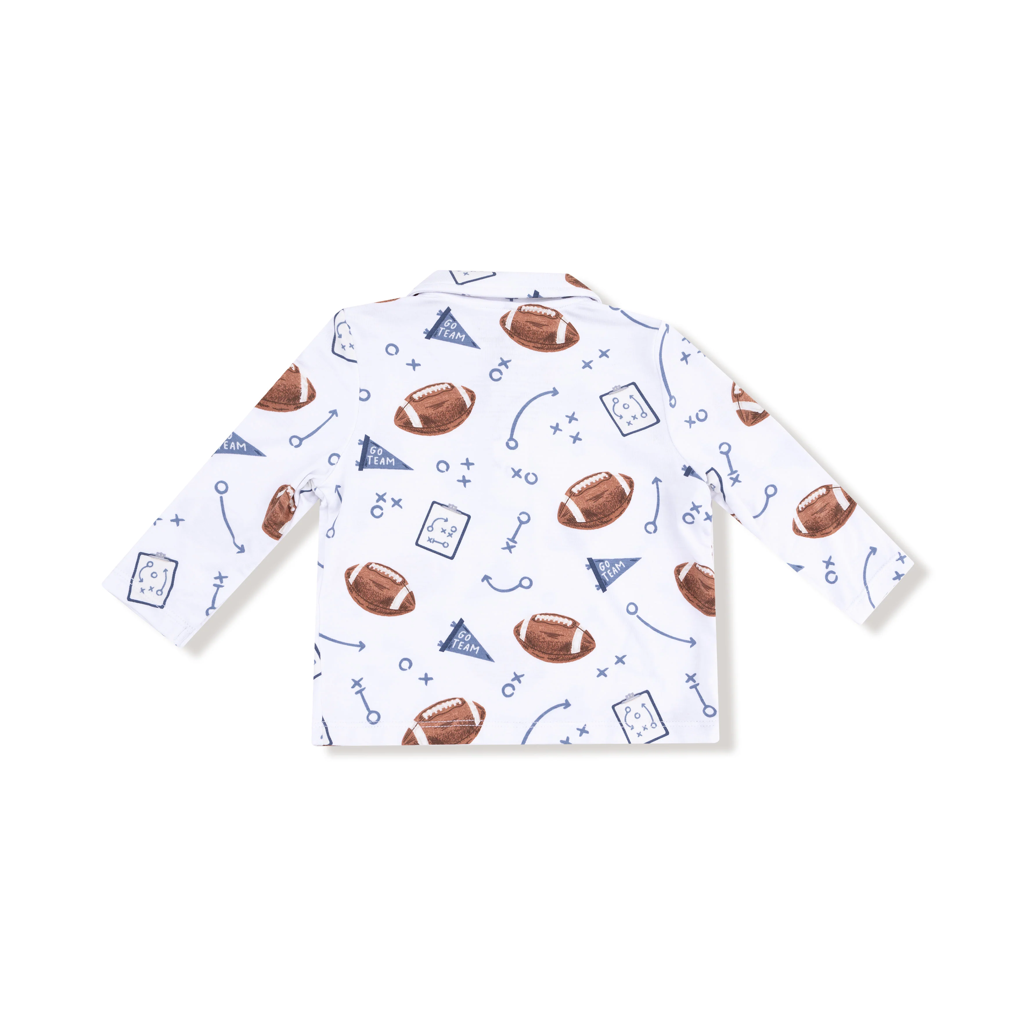 Touchdown Time - Navy - Polo Long Sleeve Shirt - Image 3