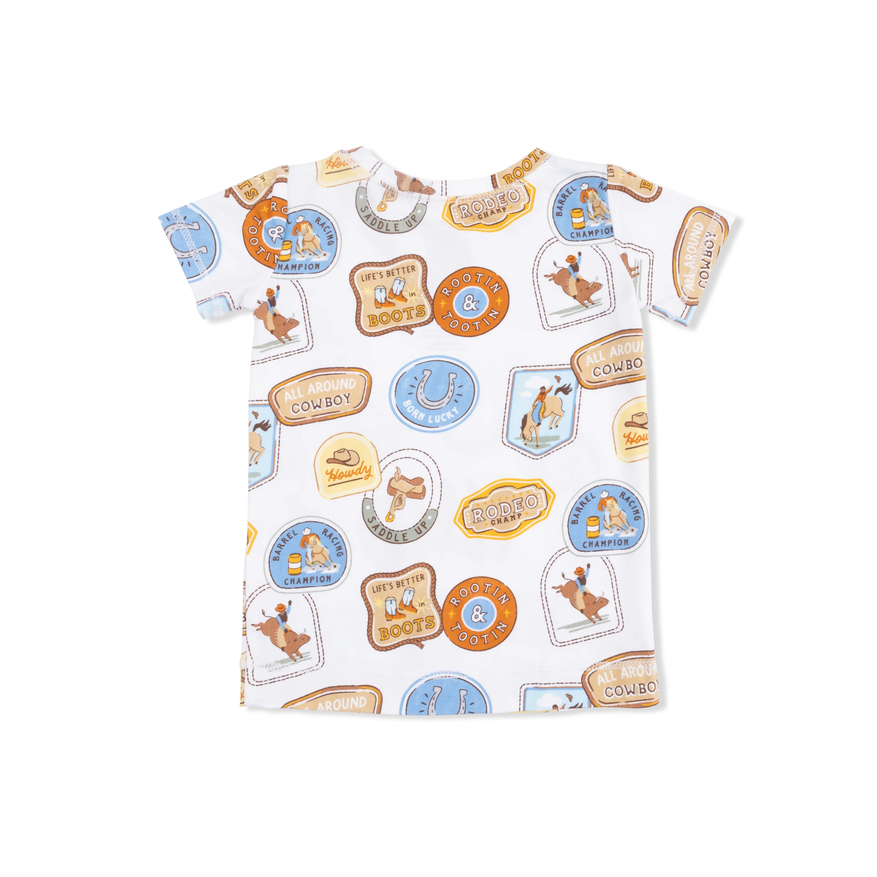 Rodeo Patches Uni - Short Sleeve Loungewear Set - Image 3