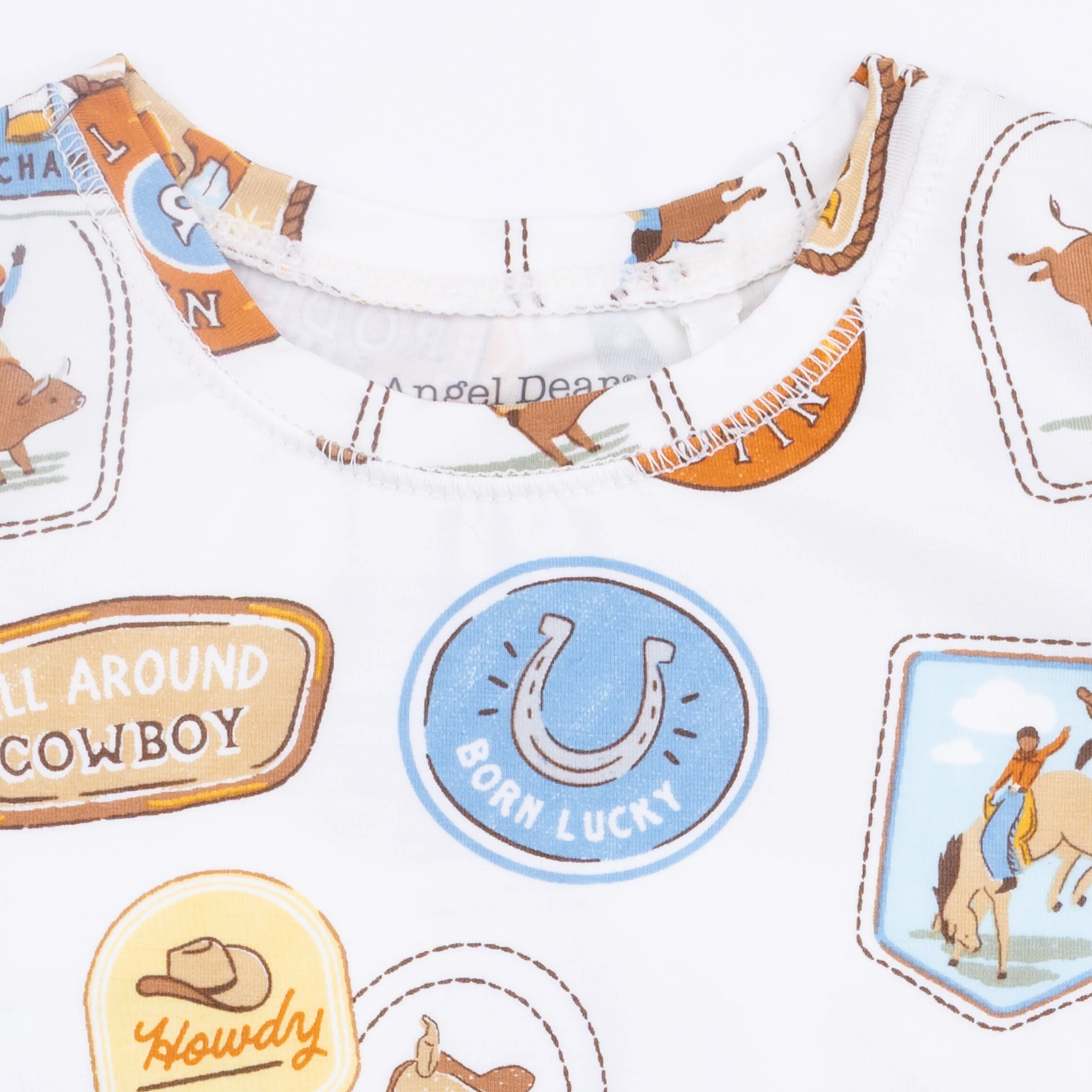 Rodeo Patches Uni - Short Sleeve Loungewear Set - Image 5