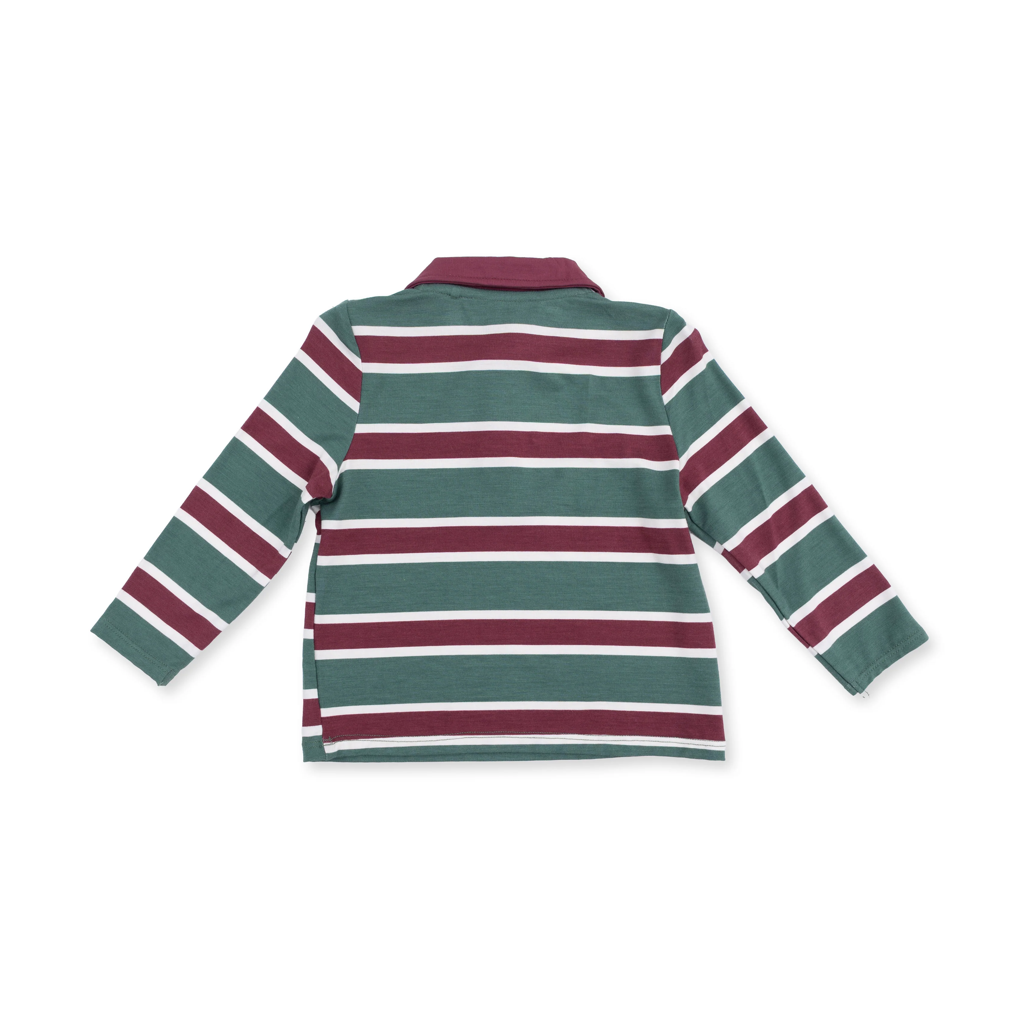 Rugby Stripe Green - Long Sleeve Polo and Jogger - Image 3