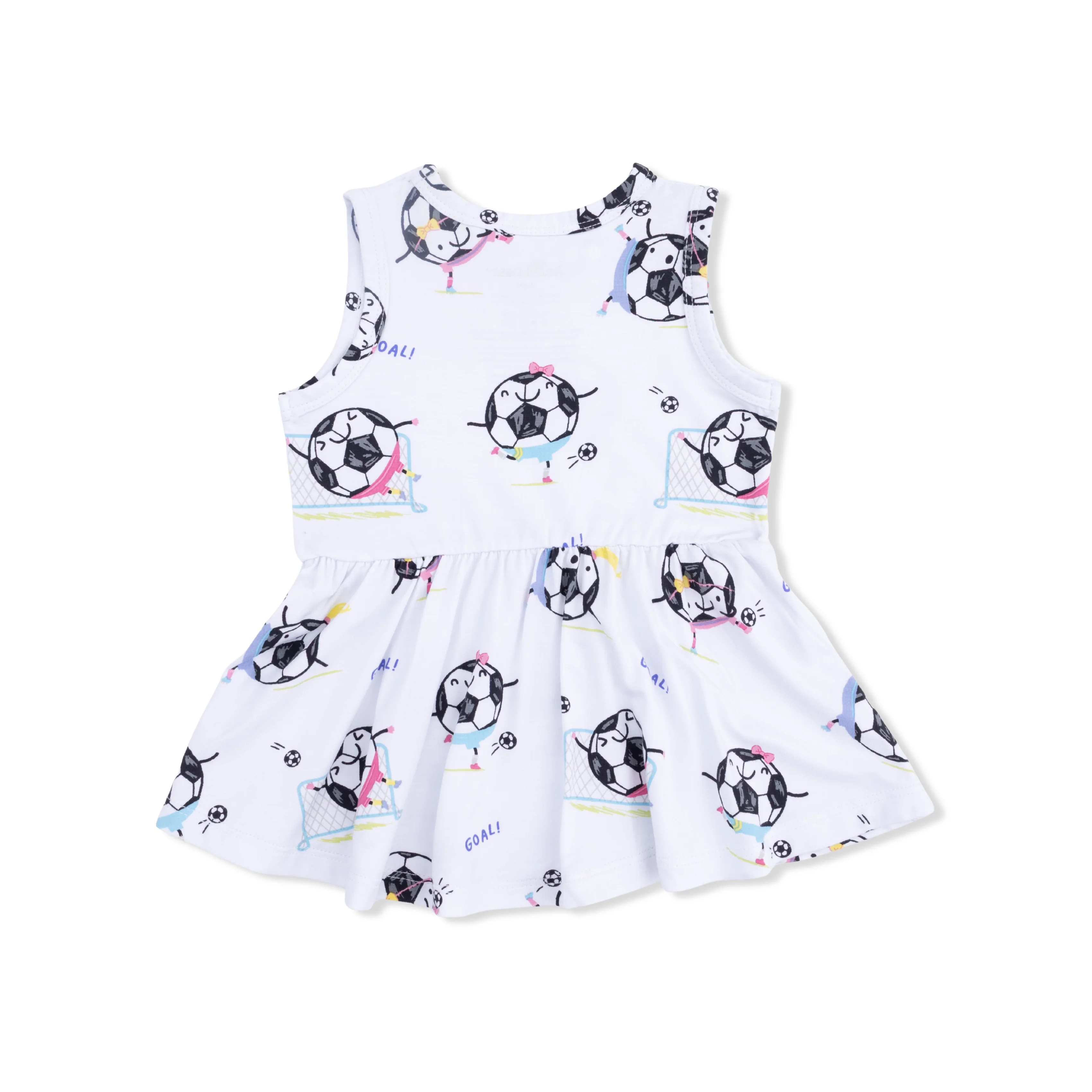 Soccer Balls Playing Soccer Pink - Peplum Tank Top and Bike Short - Image 4