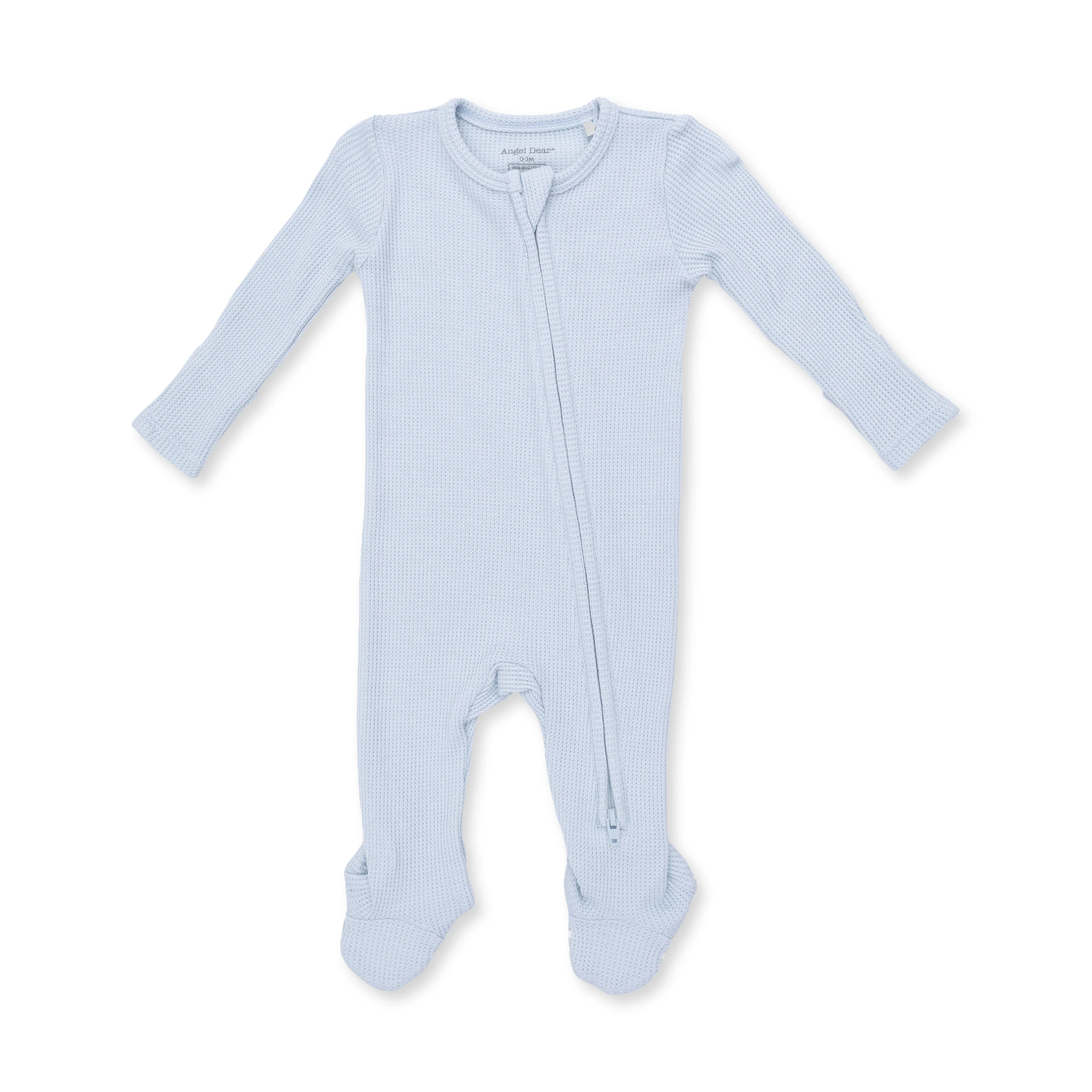 Solid Baby Blue - 2 Way Zipper Footie - Image 2