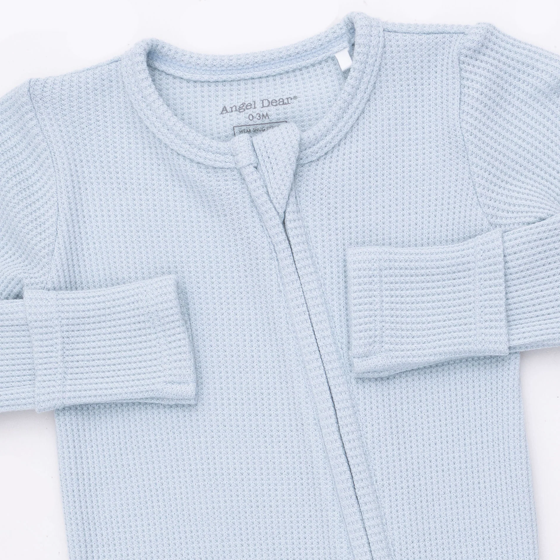 Solid Baby Blue - 2 Way Zipper Footie - Image 3