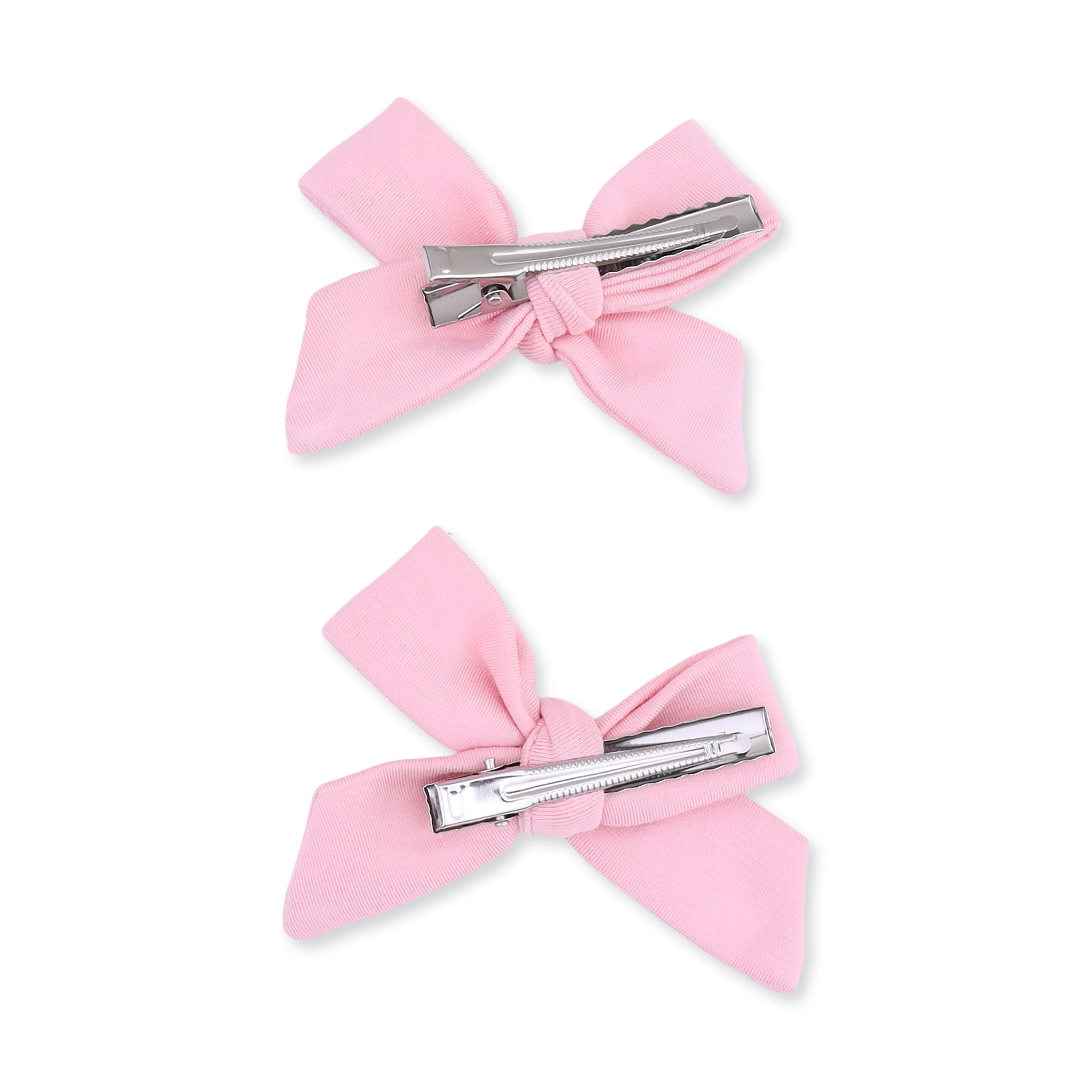 Solid Candy Pink - 2 Pack Bow Clips - Image 2