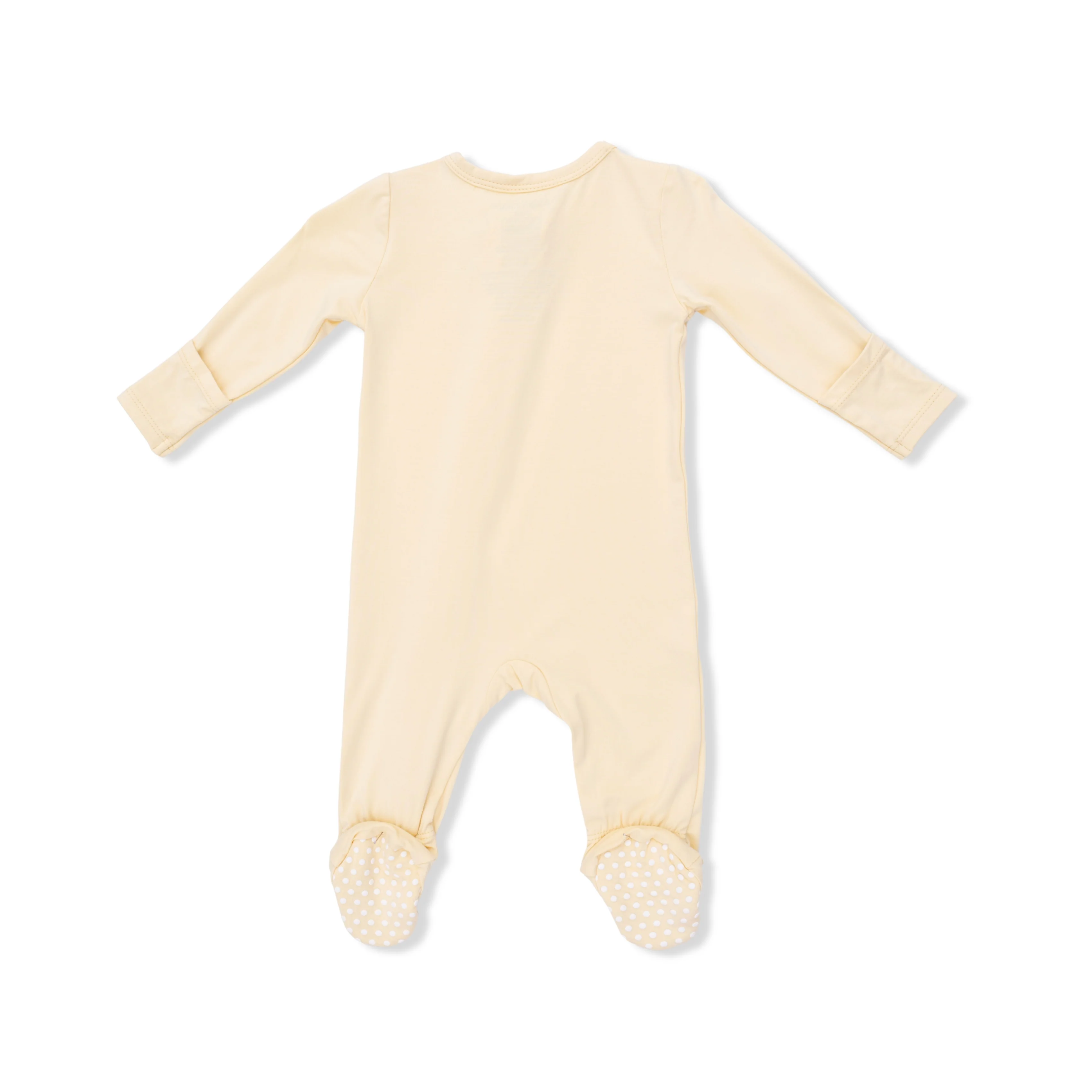 Solid Italian Straw - 2 Way Zipper Footie - Image 2