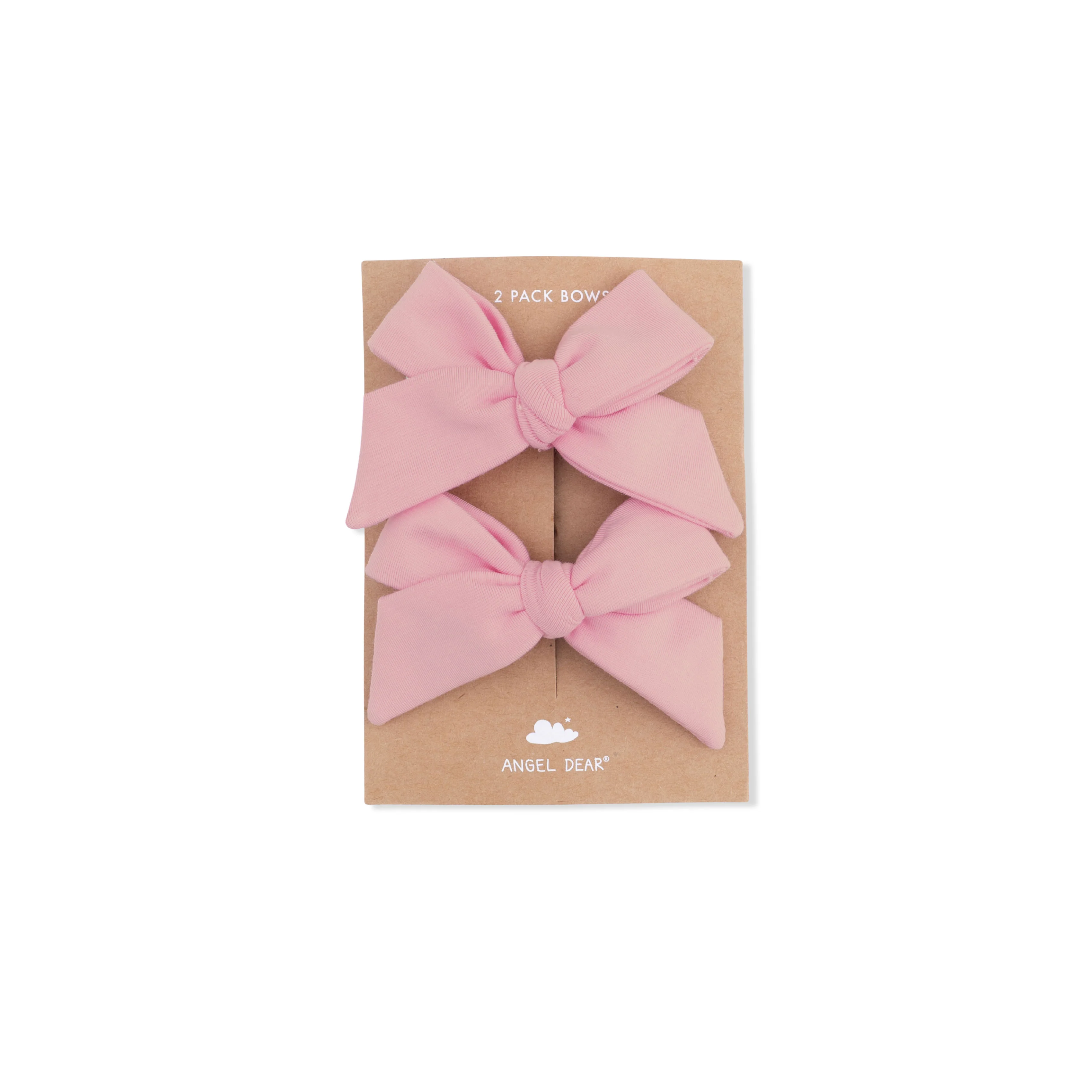 Solid Mellow Rose - 2 Pack Bow Clips - Image 3