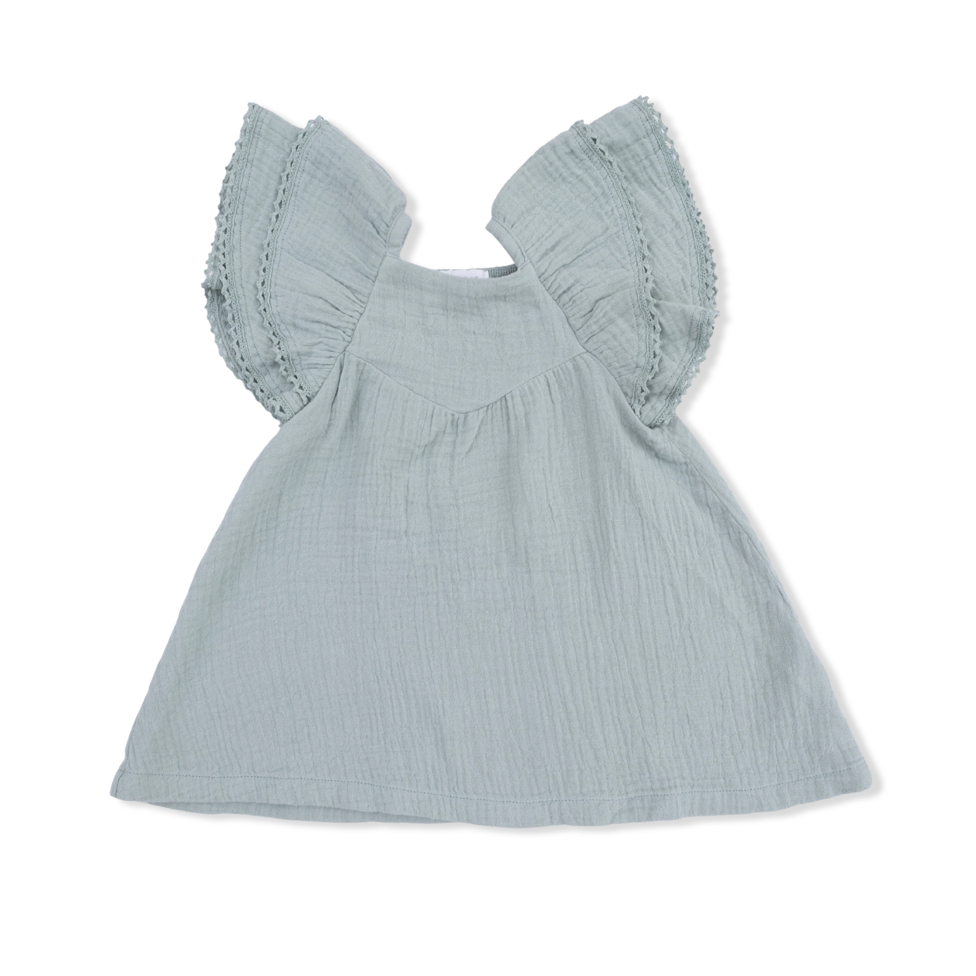 Solid Muslin Jadeite - V-Neck Dress and Bloomer - Image 3