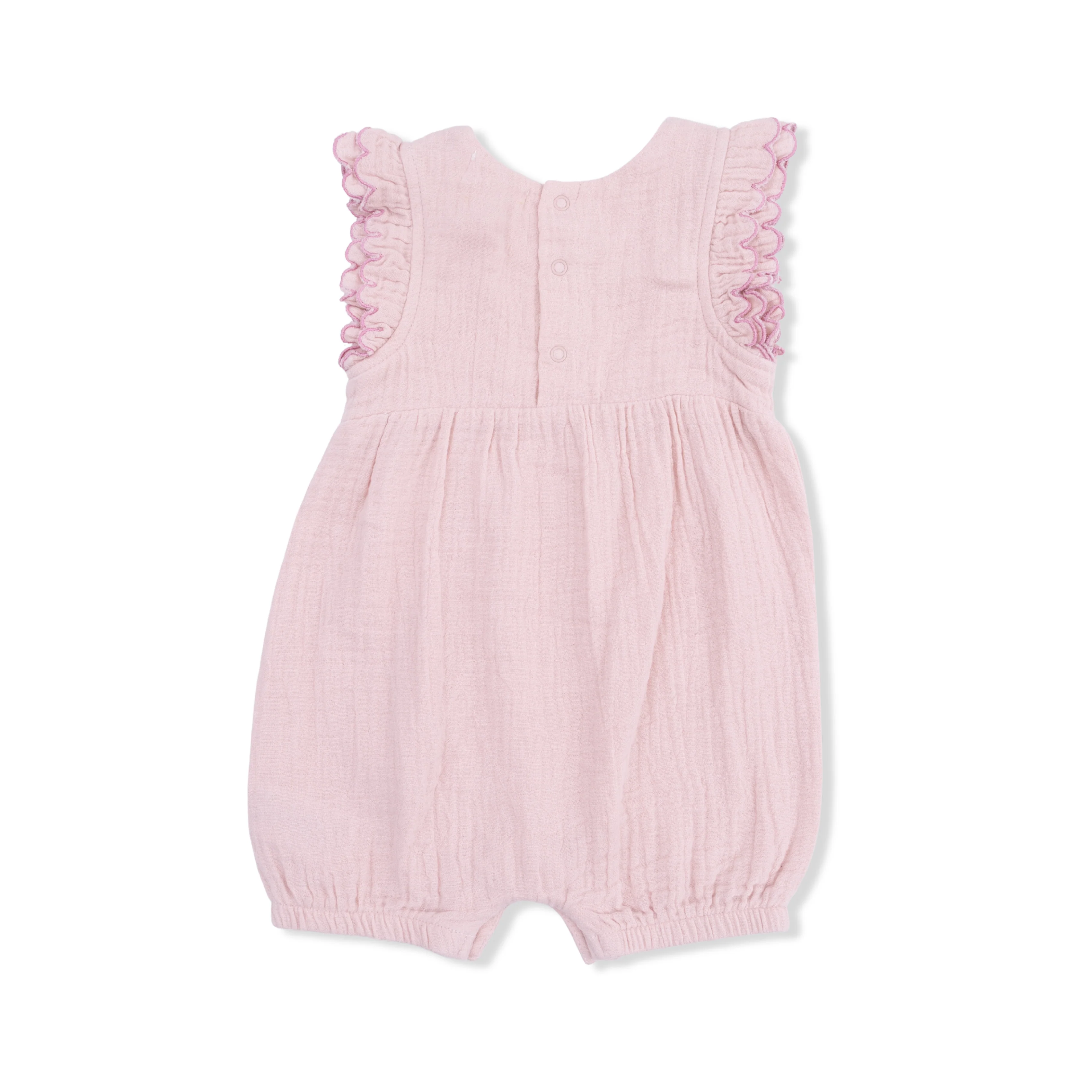 Solid Muslin Lotus - Scallop Ruffle Shortie - Image 3