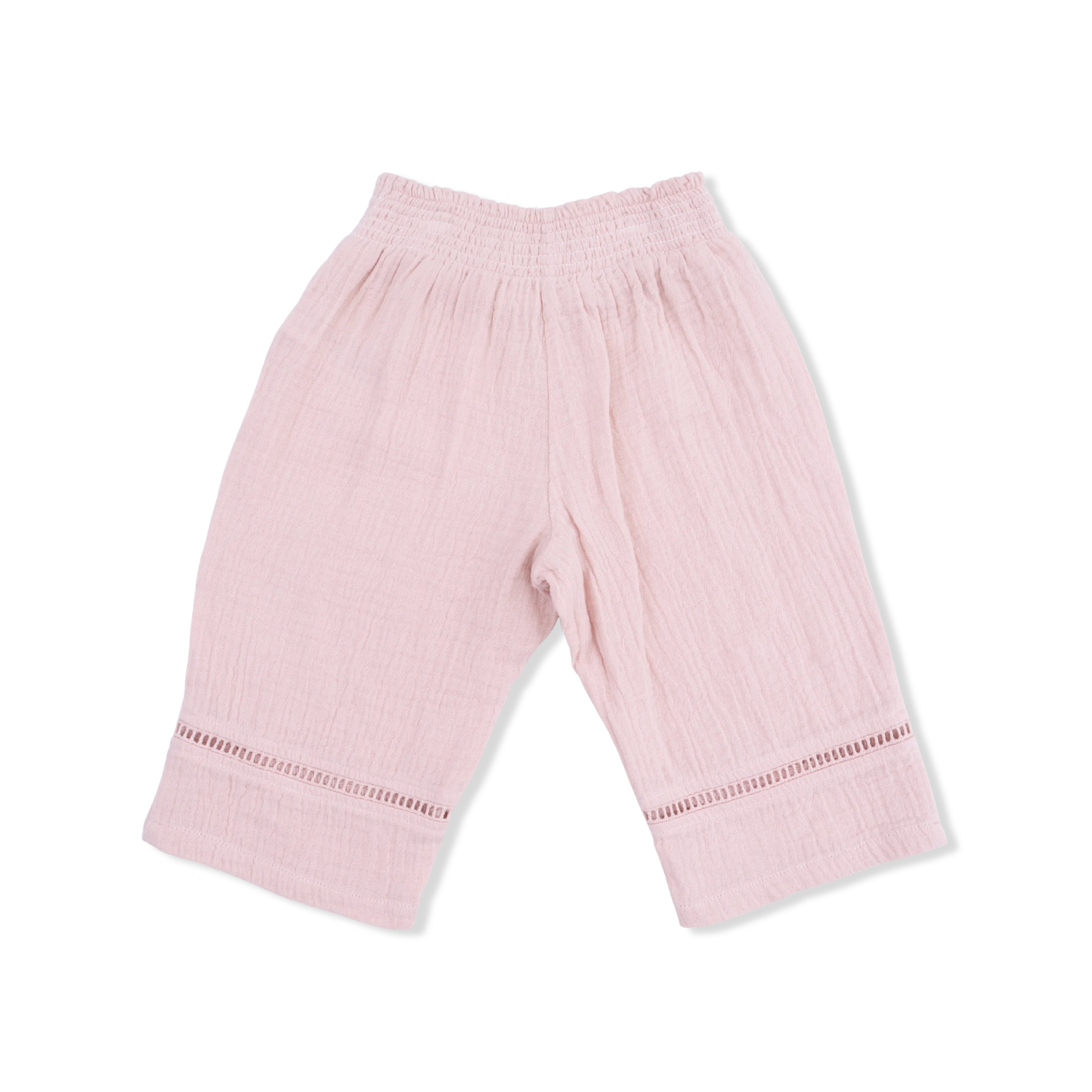 Solid Muslin Lotus - Smocked Waist Pants