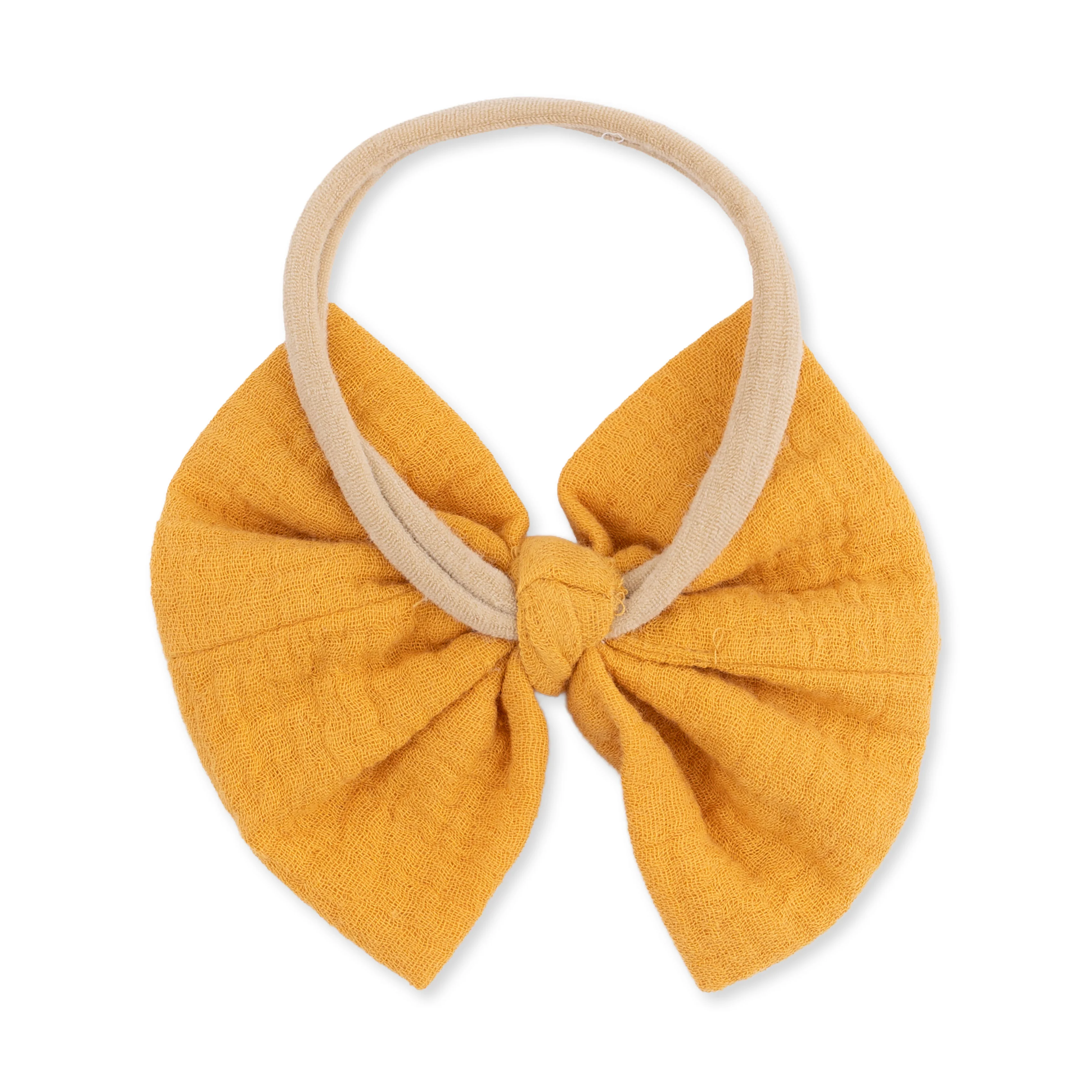 Baby Sunflower - Bow on Headband - Image 3