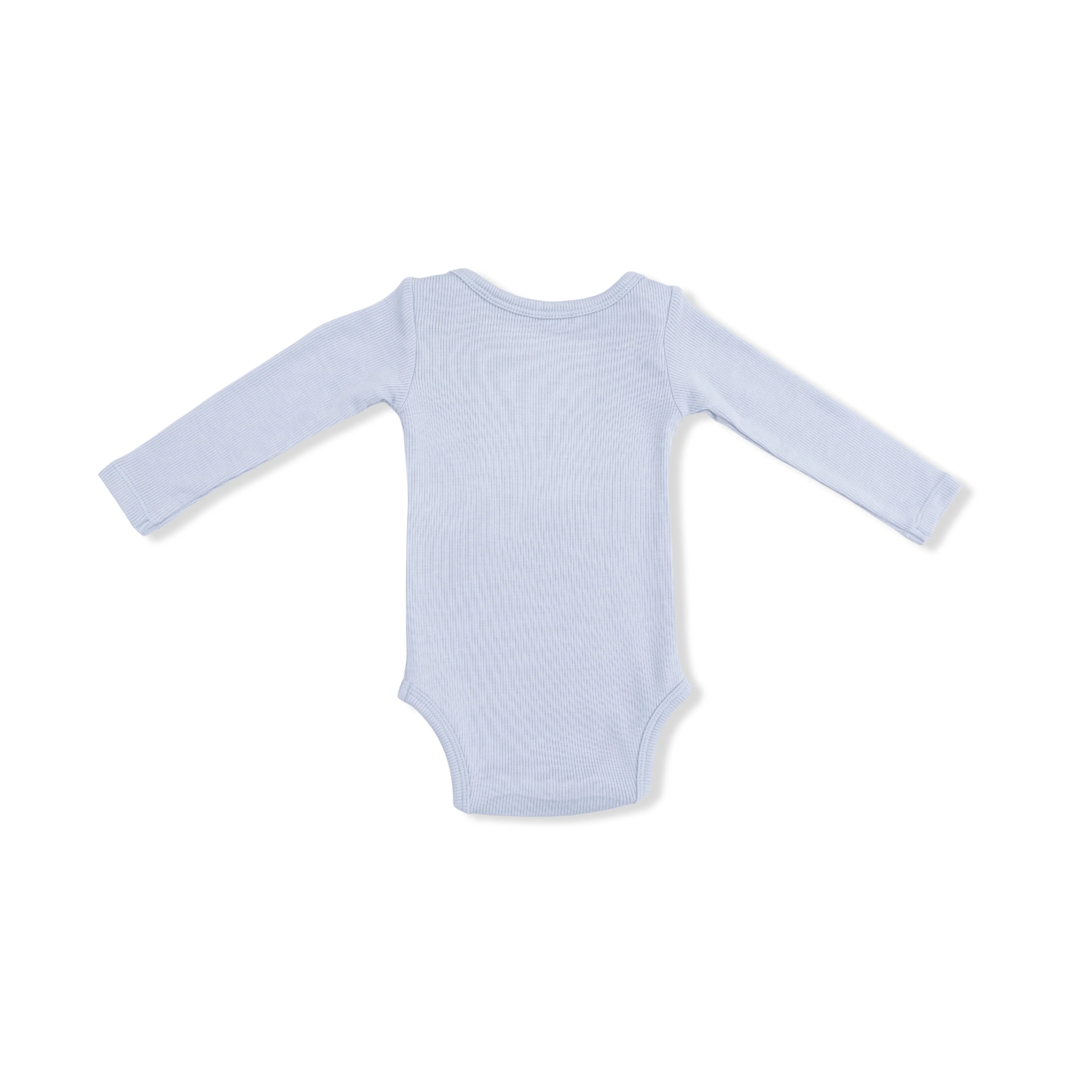 Solid Niagara Mist Rib - Long Sleeve Bodysuit - Image 2