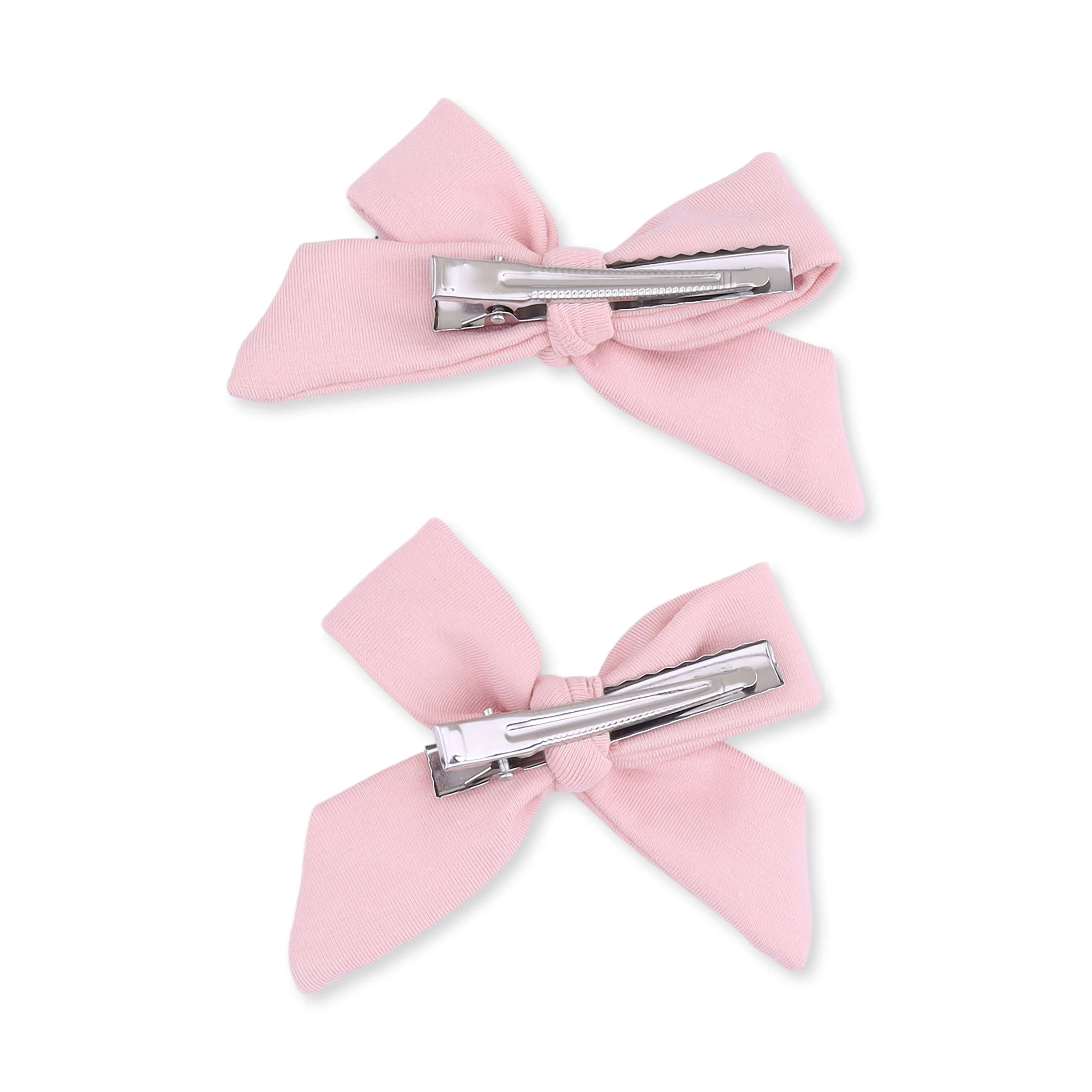 Solid Peachskin - 2 Pack Bow Clips - Image 2