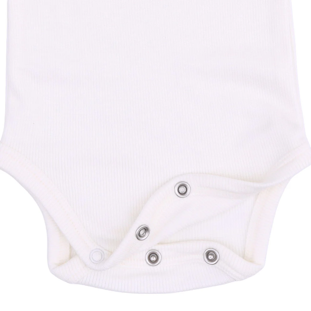 Solid Snow White - Lap Shoulder Bodysuit - Image 3