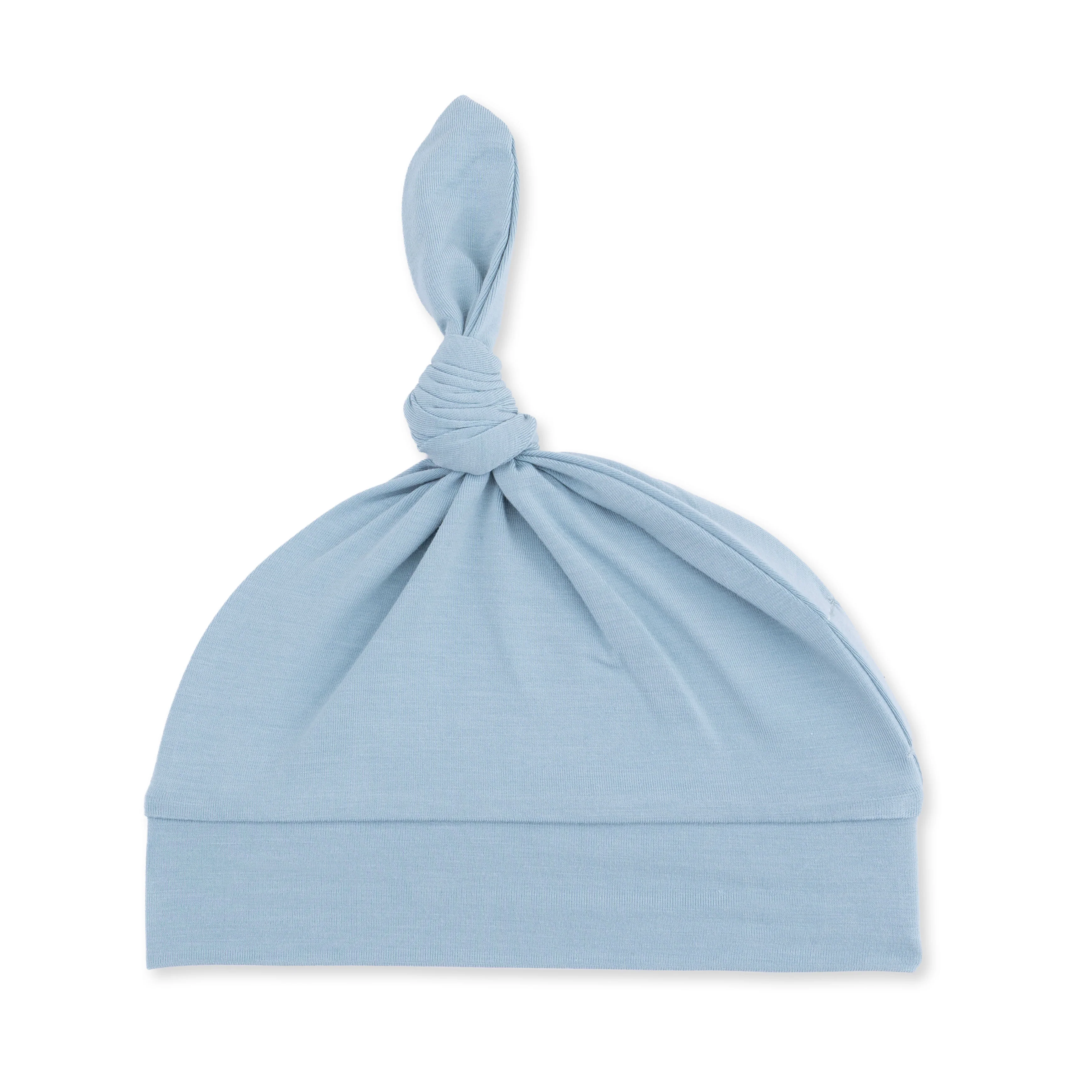 Solid Stone Blue - Knotted Gown and Knotted Hat Set - Image 4