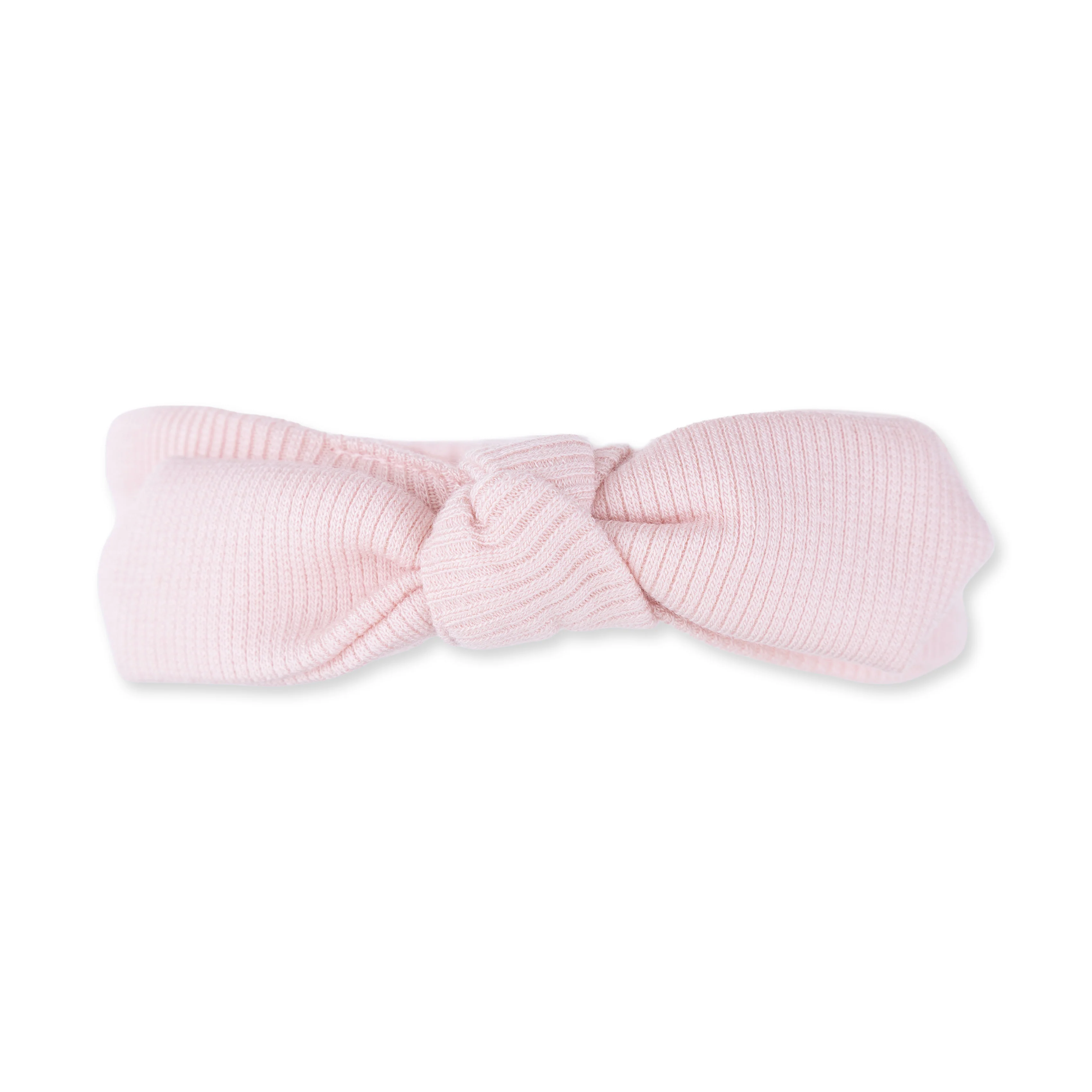 Solid Veiled Pink Rib - Knot Headband - Image 2