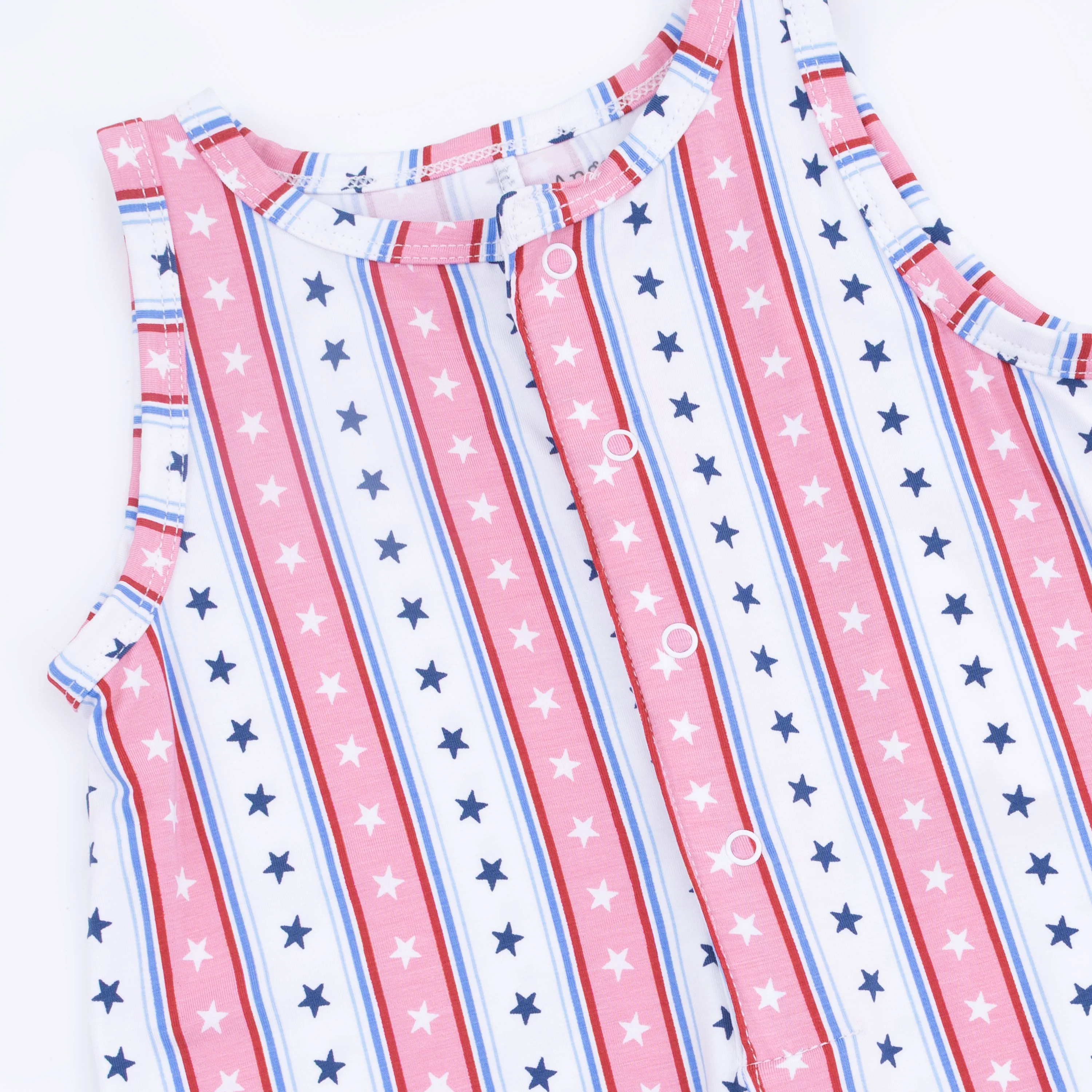 Stars and Stripes - Sleeveless Shortie Romper - Image 4