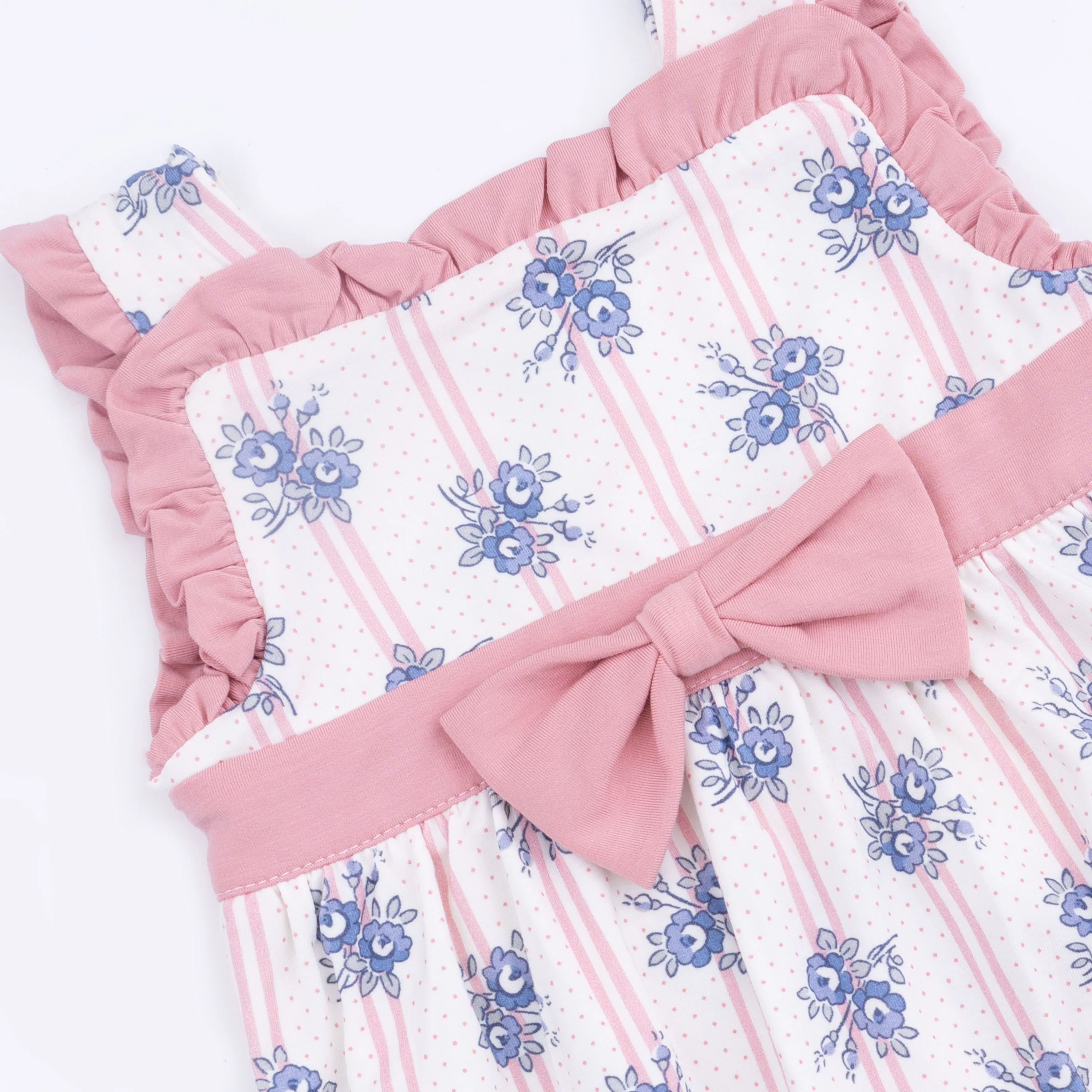 Stripe Dot Roses - Bow Playsuit - Image 5