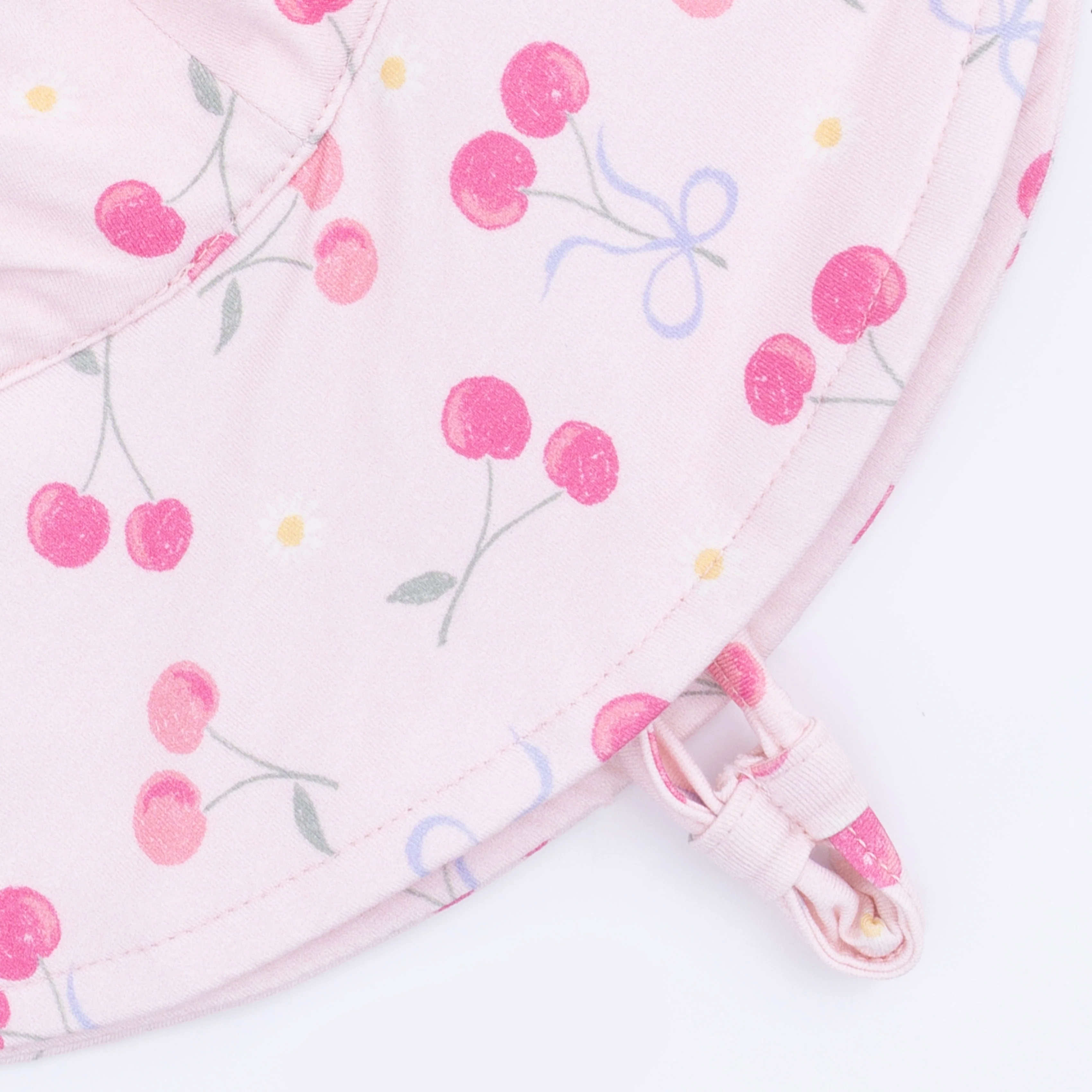 Sweet Bow Cherries - Ruffly Strap Bubble & Sun Hat - Image 5
