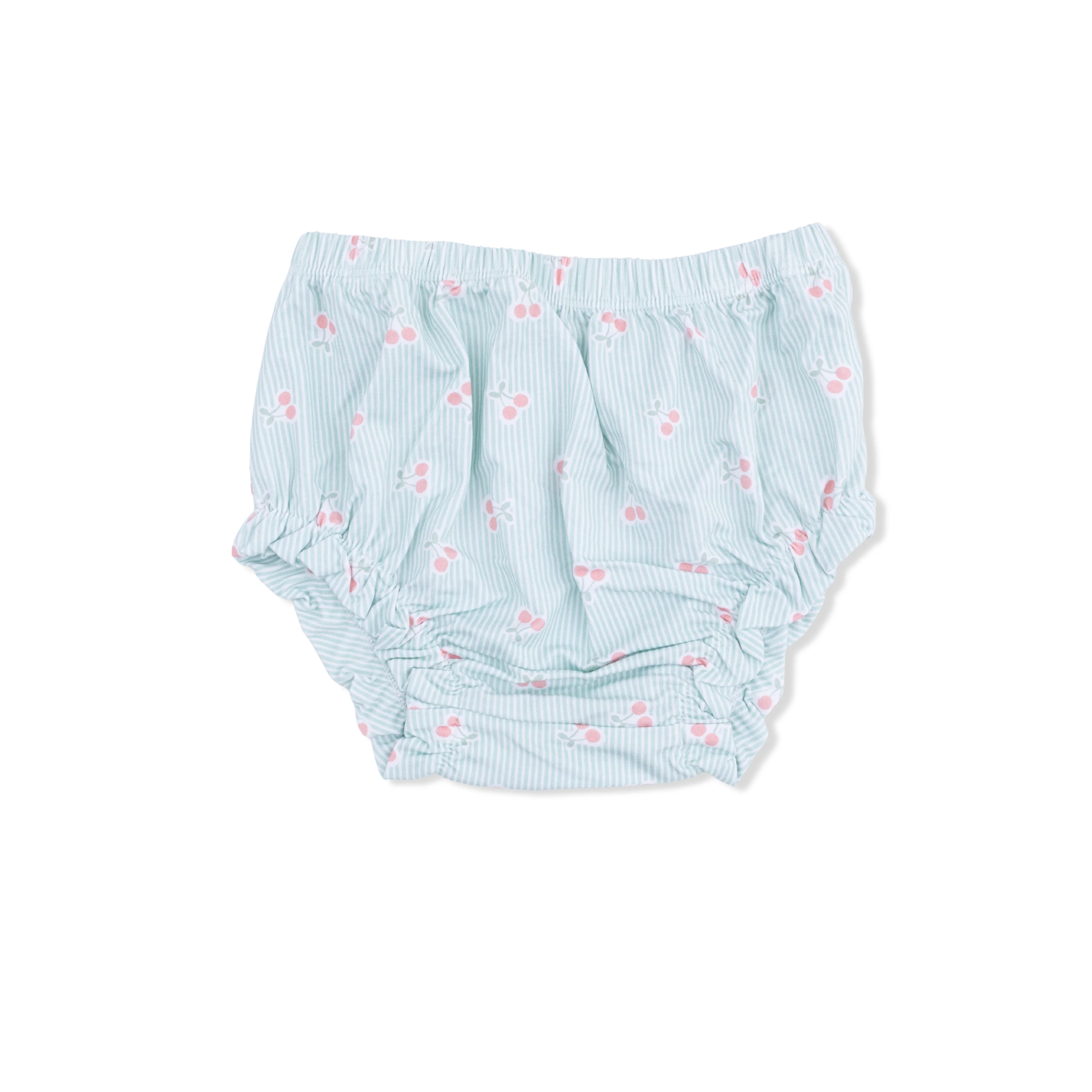 Tiny Cherry Stripe - Top with Bows and Ruffle Leg Bloomer - Image 5