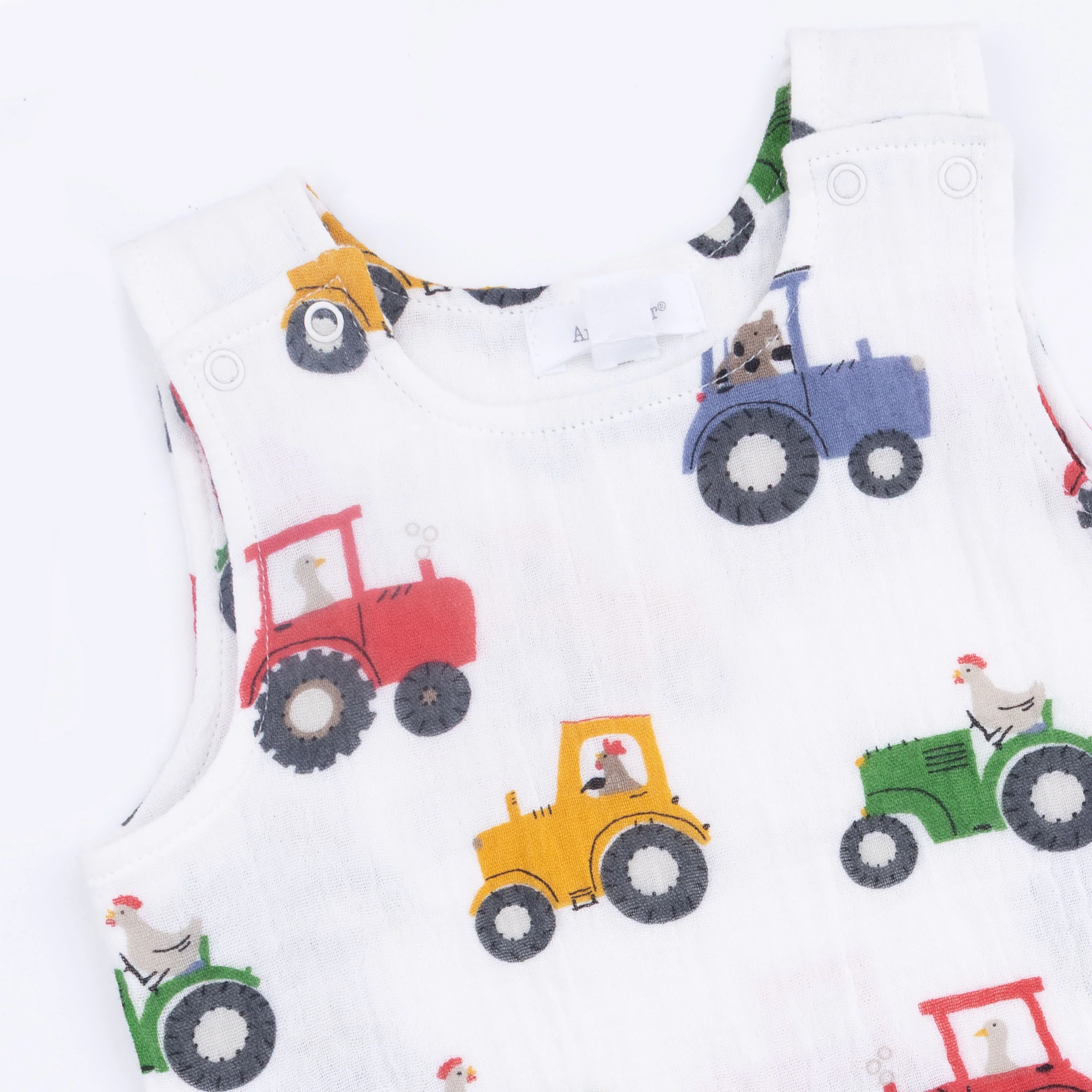Tractor Friends - Sleeveless Shortie Romper - Image 3