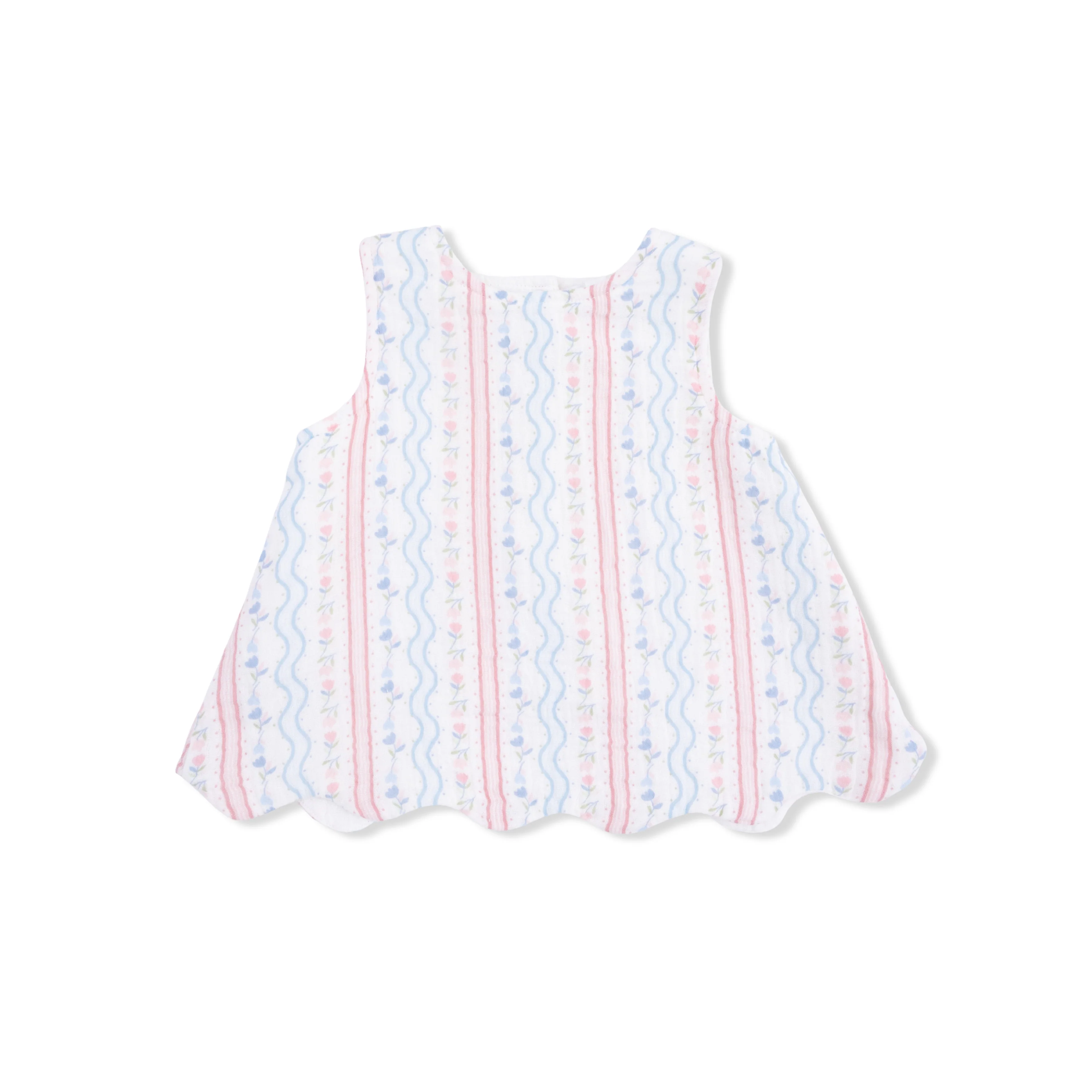 Tulip Stripe - Scallop Back Top with Bloomer & Headband - Image 2