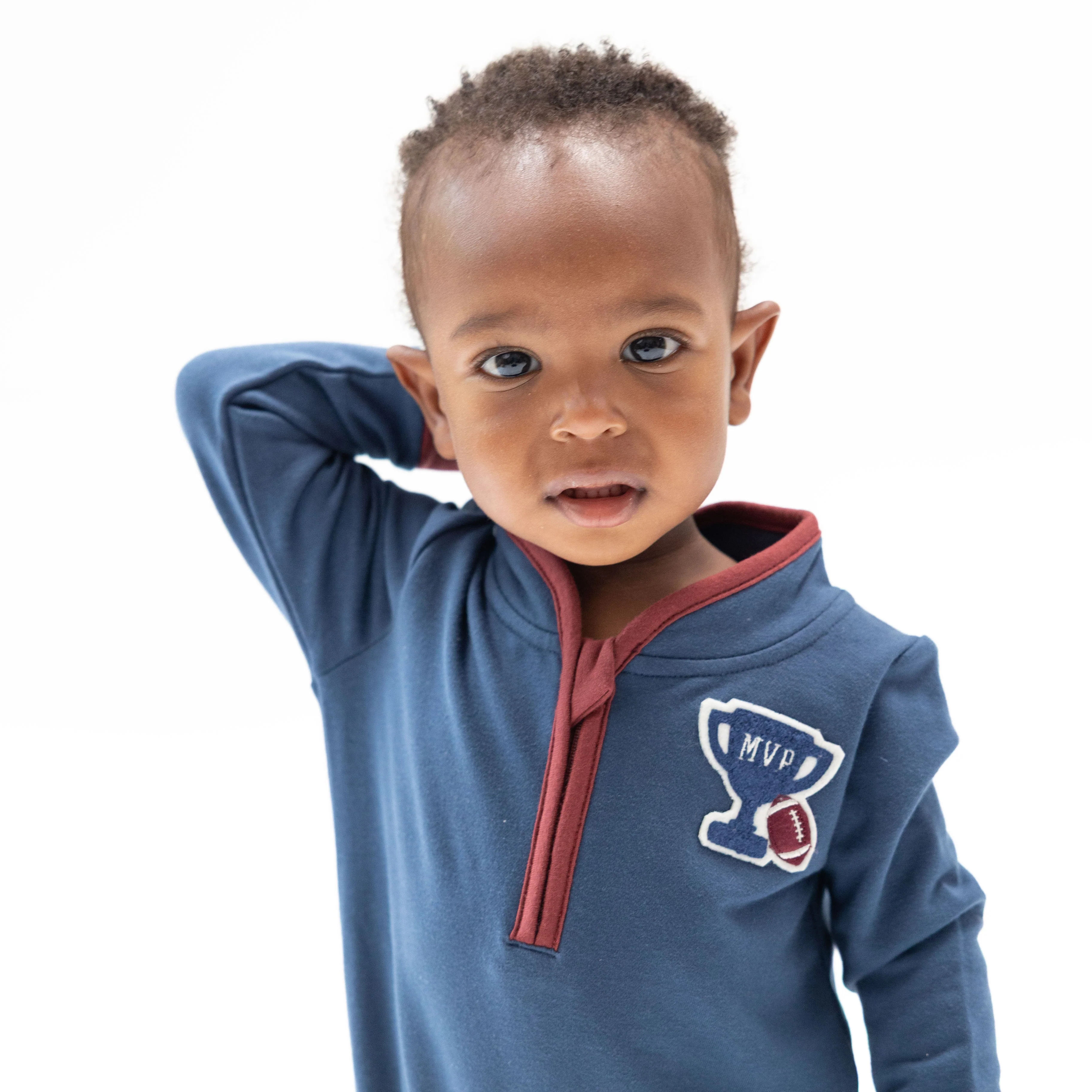 Varsity French Terry - Zip Neck Romper - Image 4