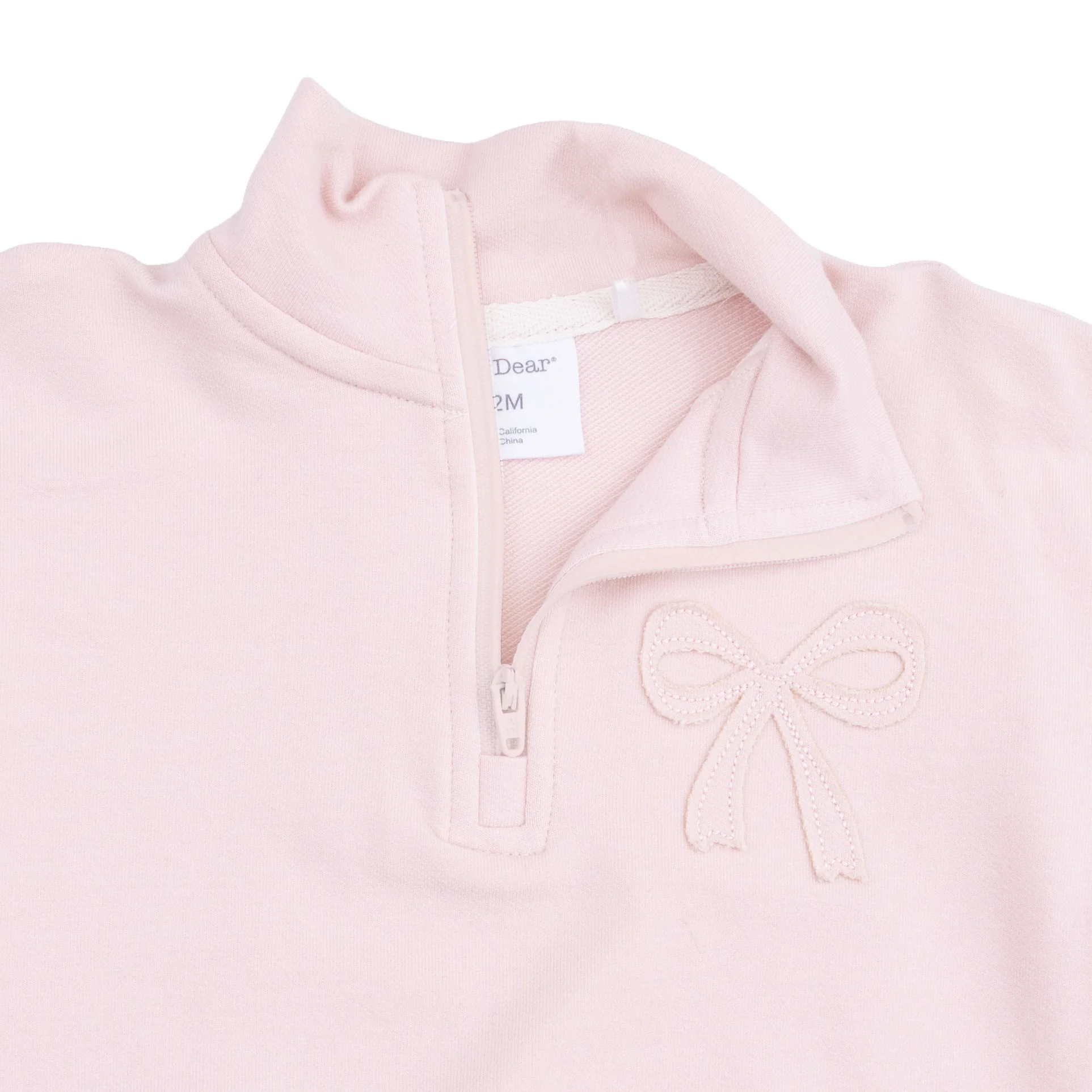 Veiled Pink Bows - Half Zip Sweatshirt - Image 3