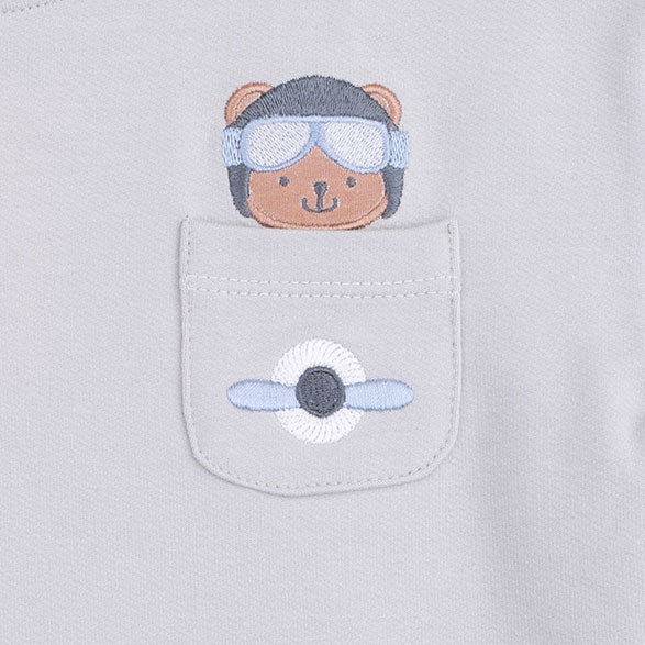 Vintage Airplane Pilots - Drop Sleeve Sweatshirt - Image 4