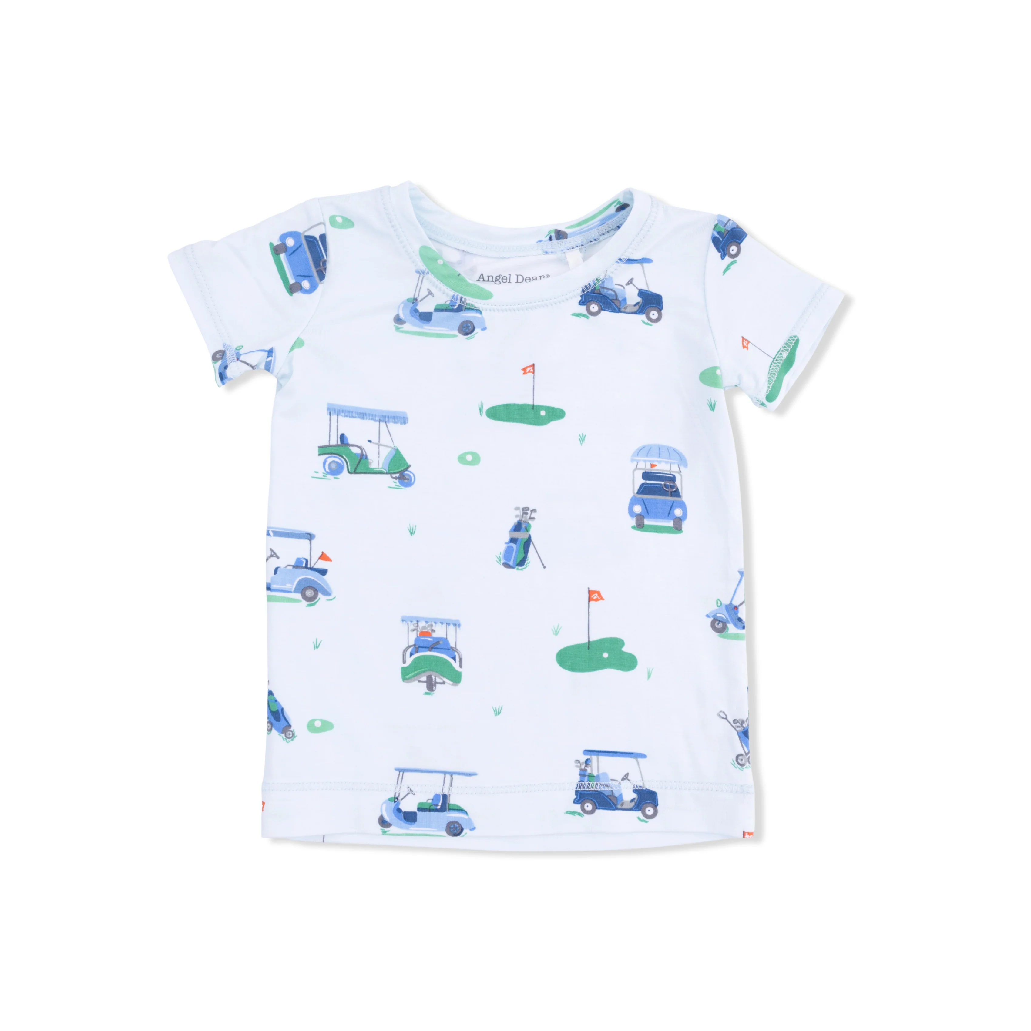 Vintage Golf Carts Blue - Short Sleeve Loungewear Set - Image 2