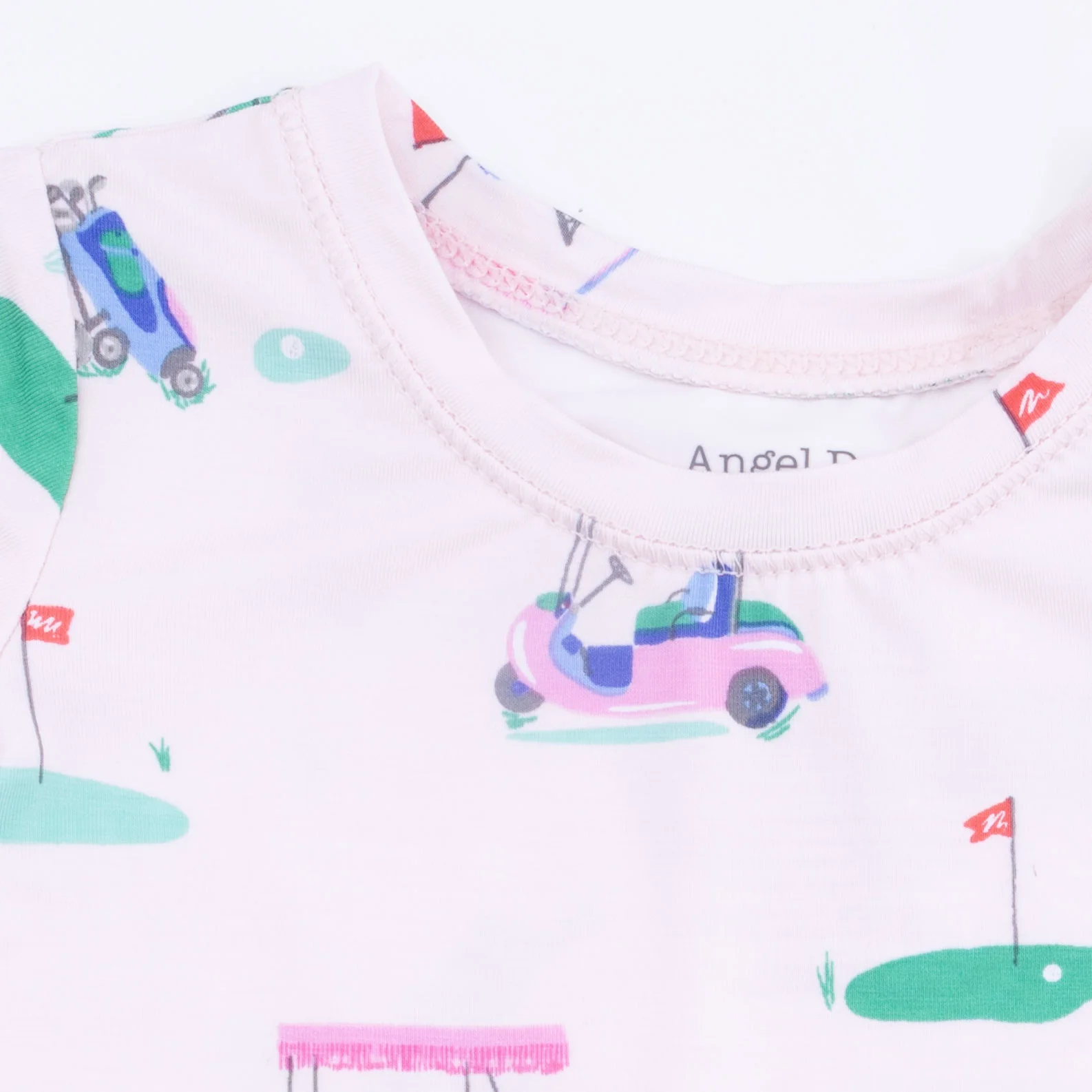Vintage Golf Carts Pink - Short Sleeve Loungewear Set - Image 5