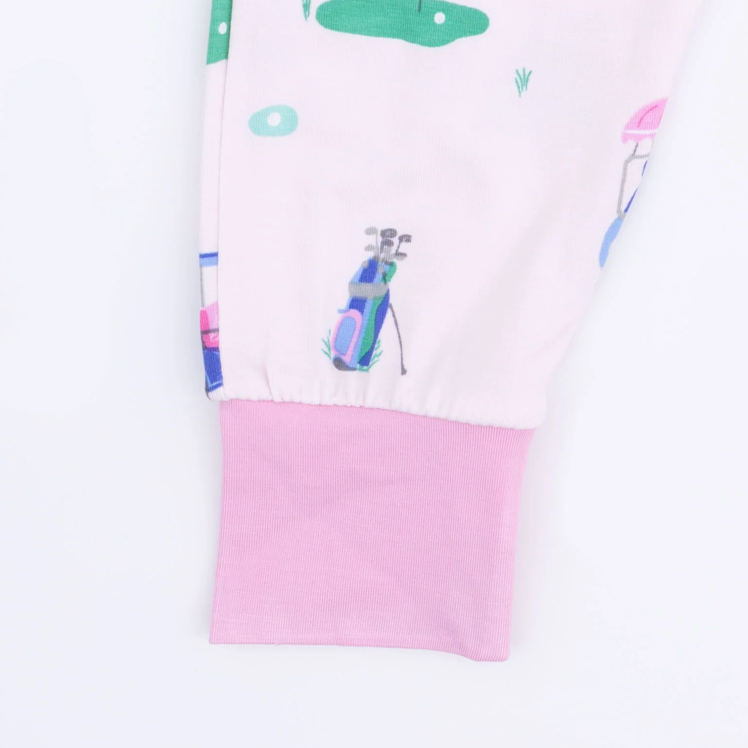 Vintage Golf Carts Pink - Short Sleeve Loungewear Set - Image 6