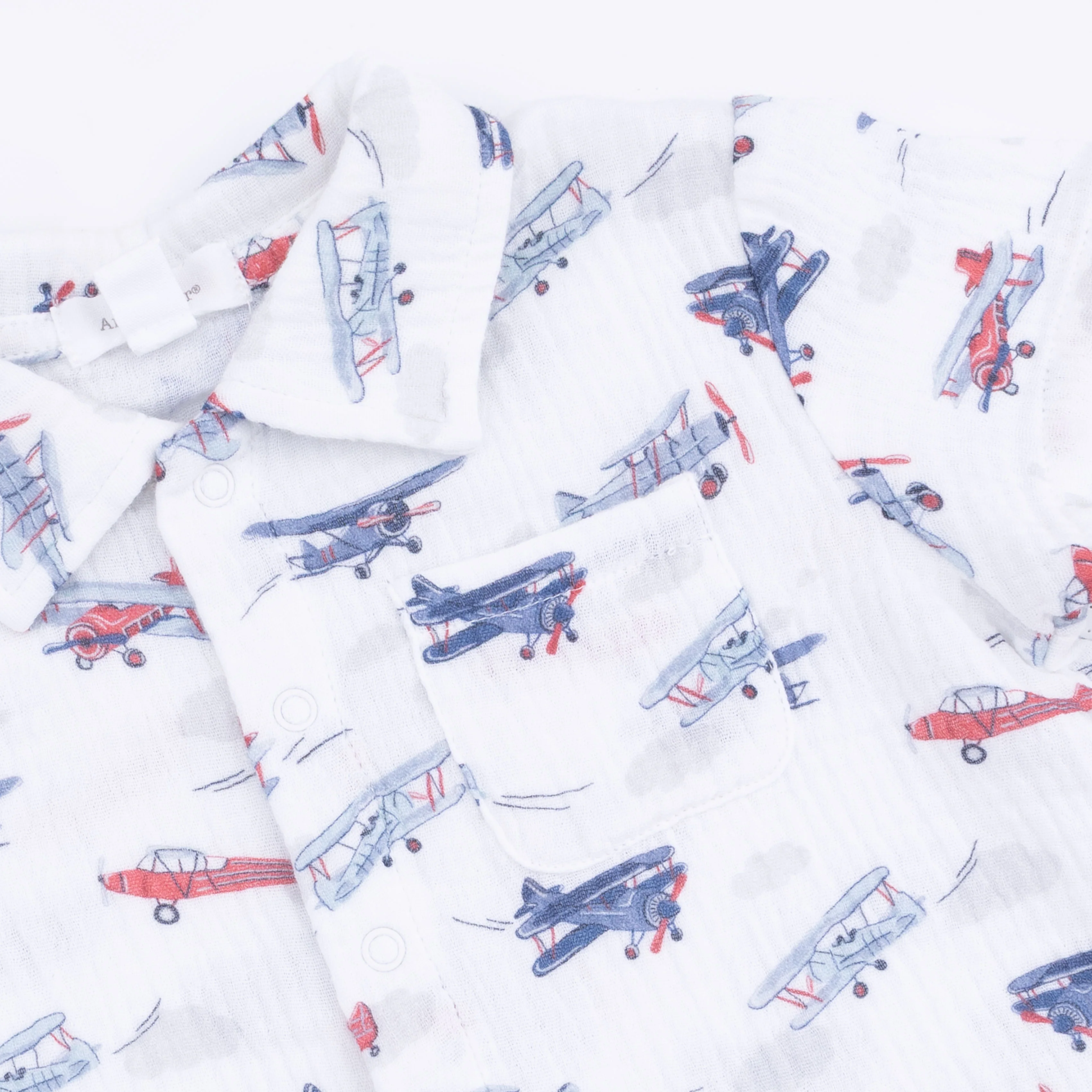 Vintage Planes - Polo Button Up with Everyday Short - Image 6