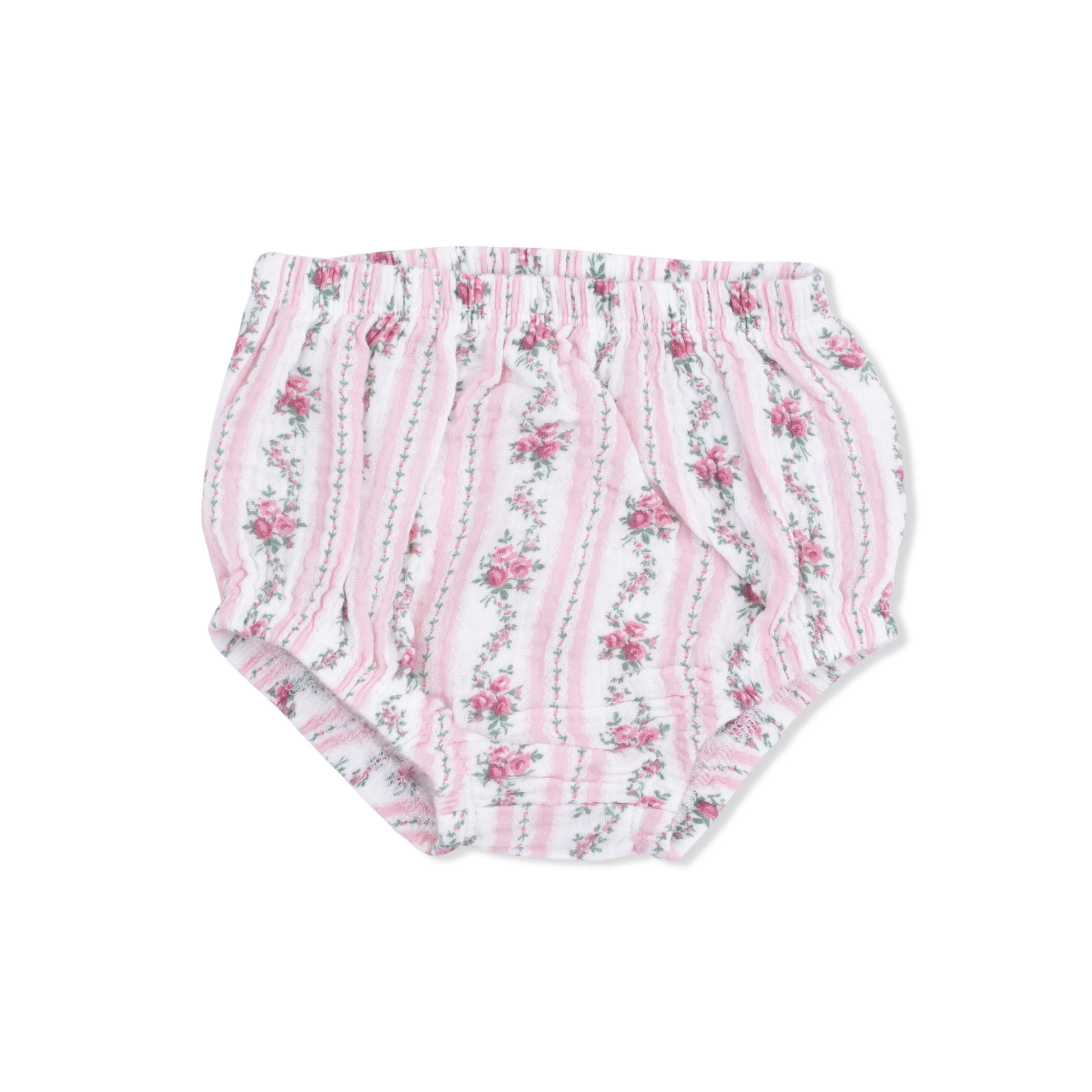 Winding Roses Stripe - Smocked Ruffle Sundress & Bloomer - Image 5
