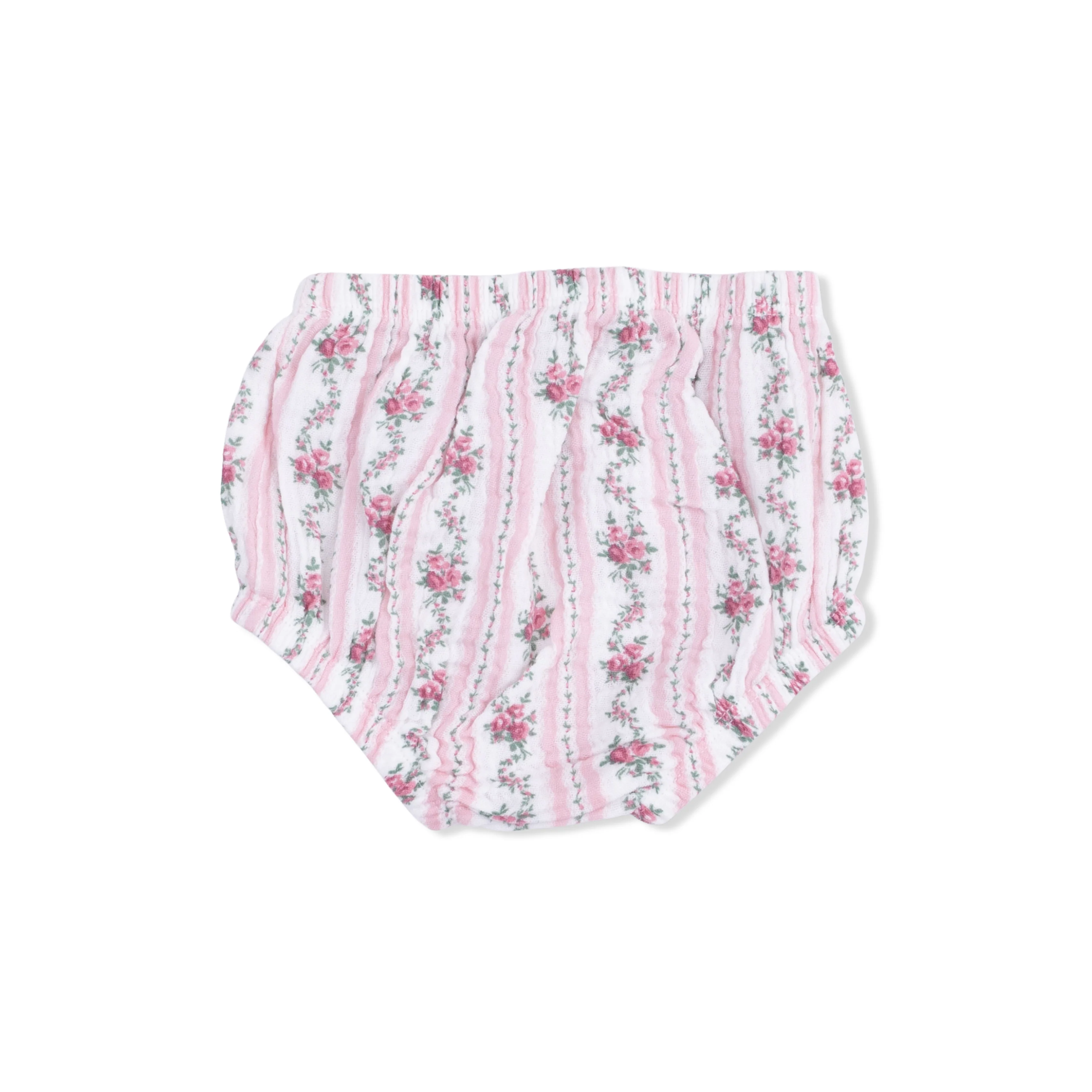 Winding Roses Stripe - Smocked Ruffle Sundress & Bloomer - Image 6