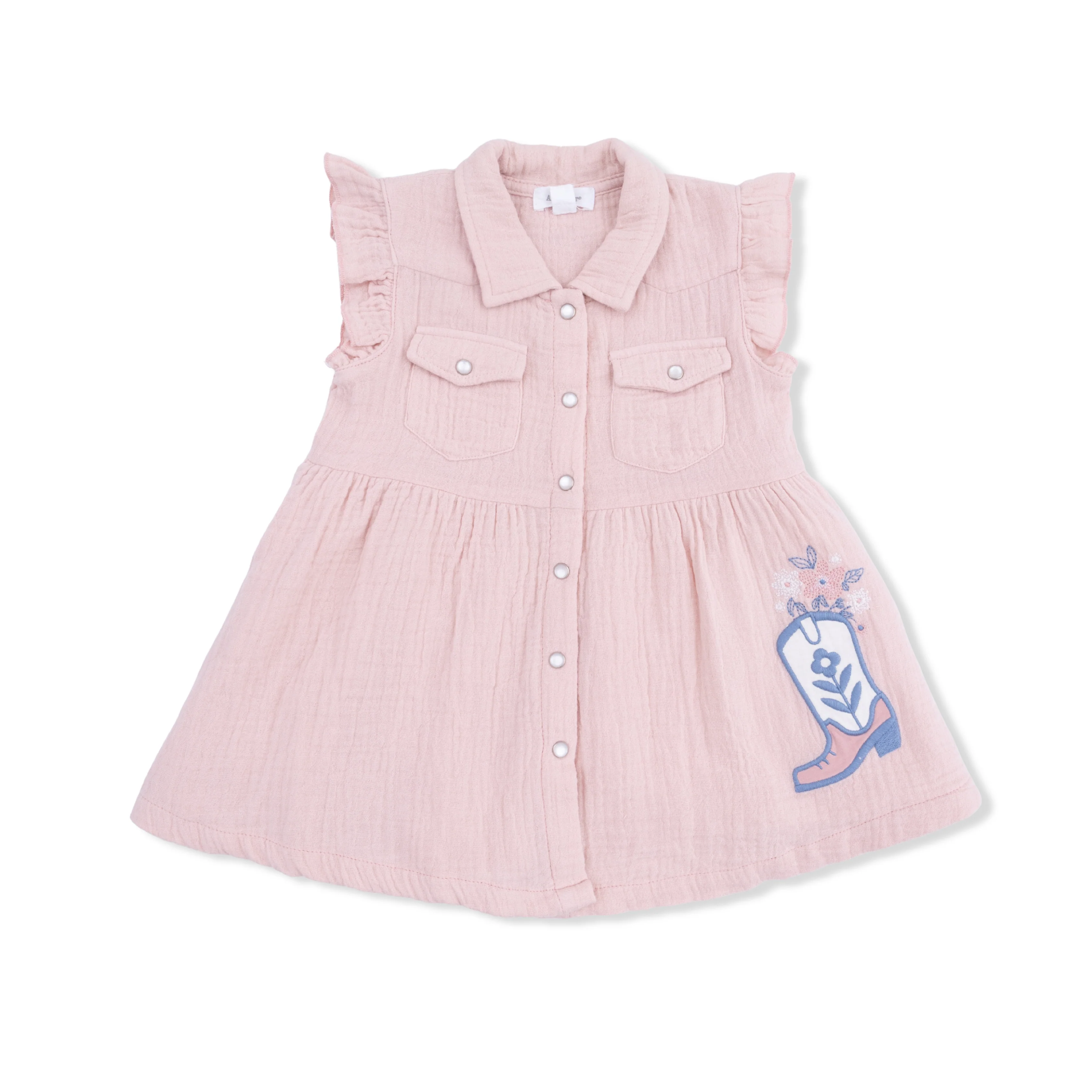 Yee Haw Cowgirl - Western Pearl Snap Dress & Bloomer - Image 4