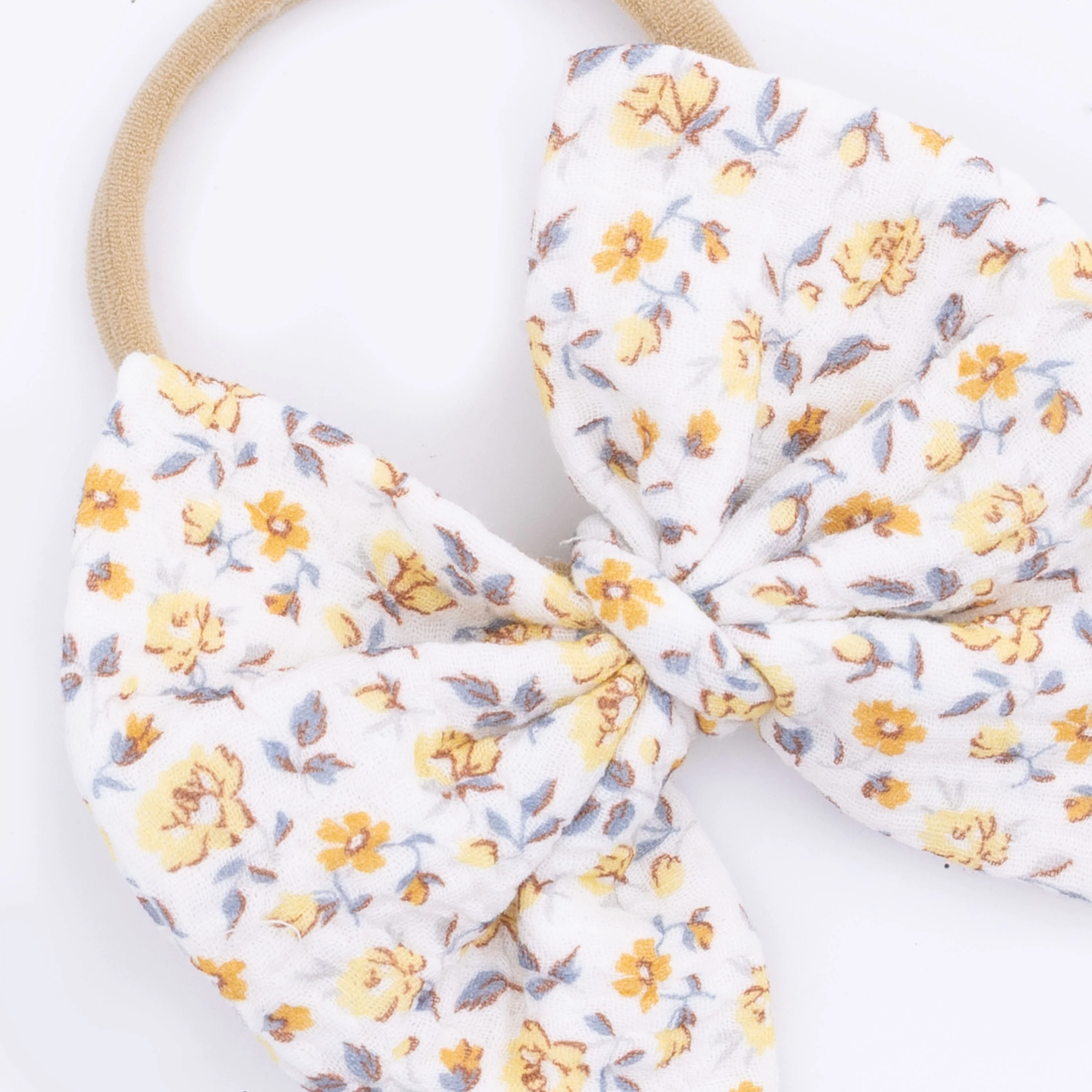 Yellow Country Roses - Bow on Headband - Image 2