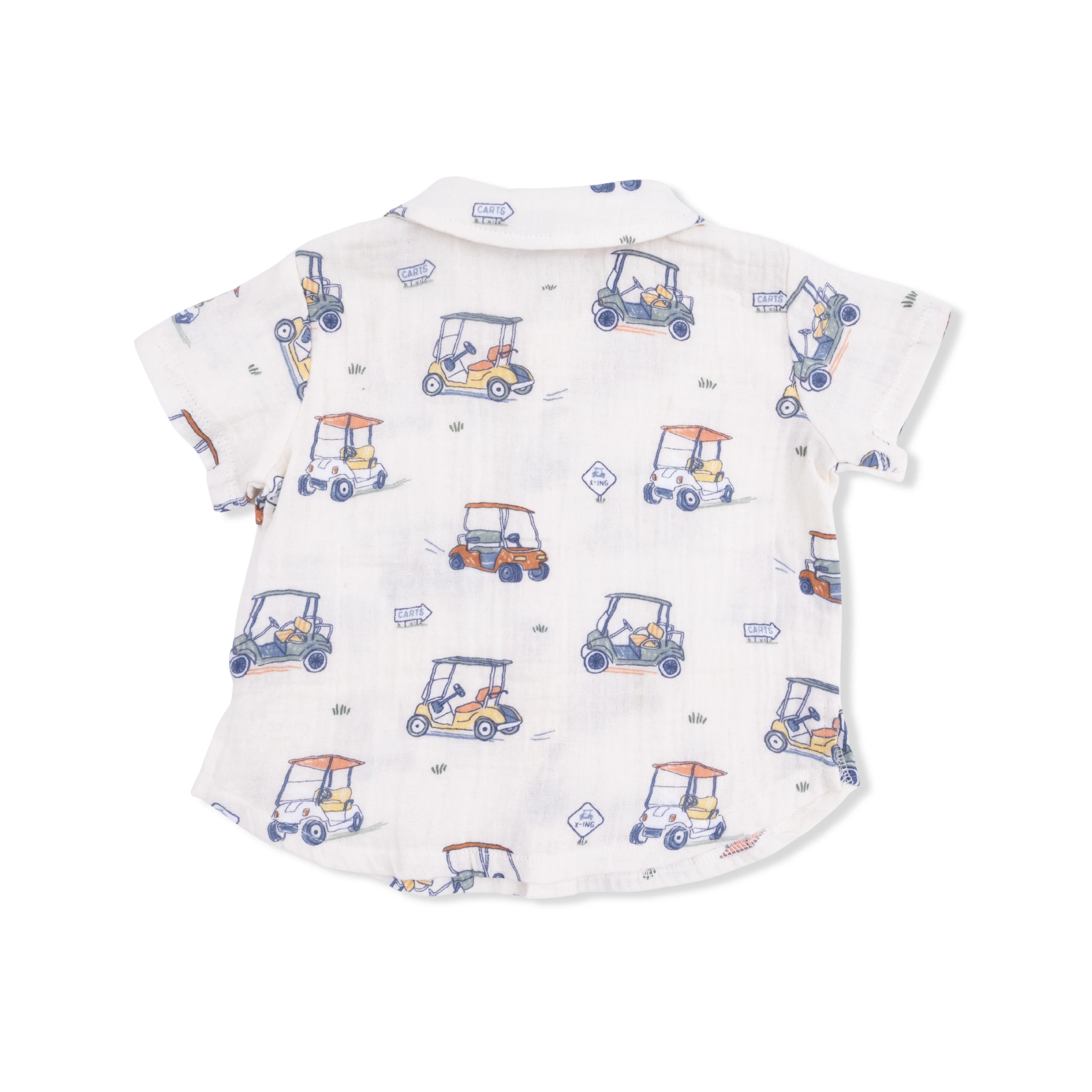Zooming Golf Carts - Polo Button Up with Casual Short - Image 3