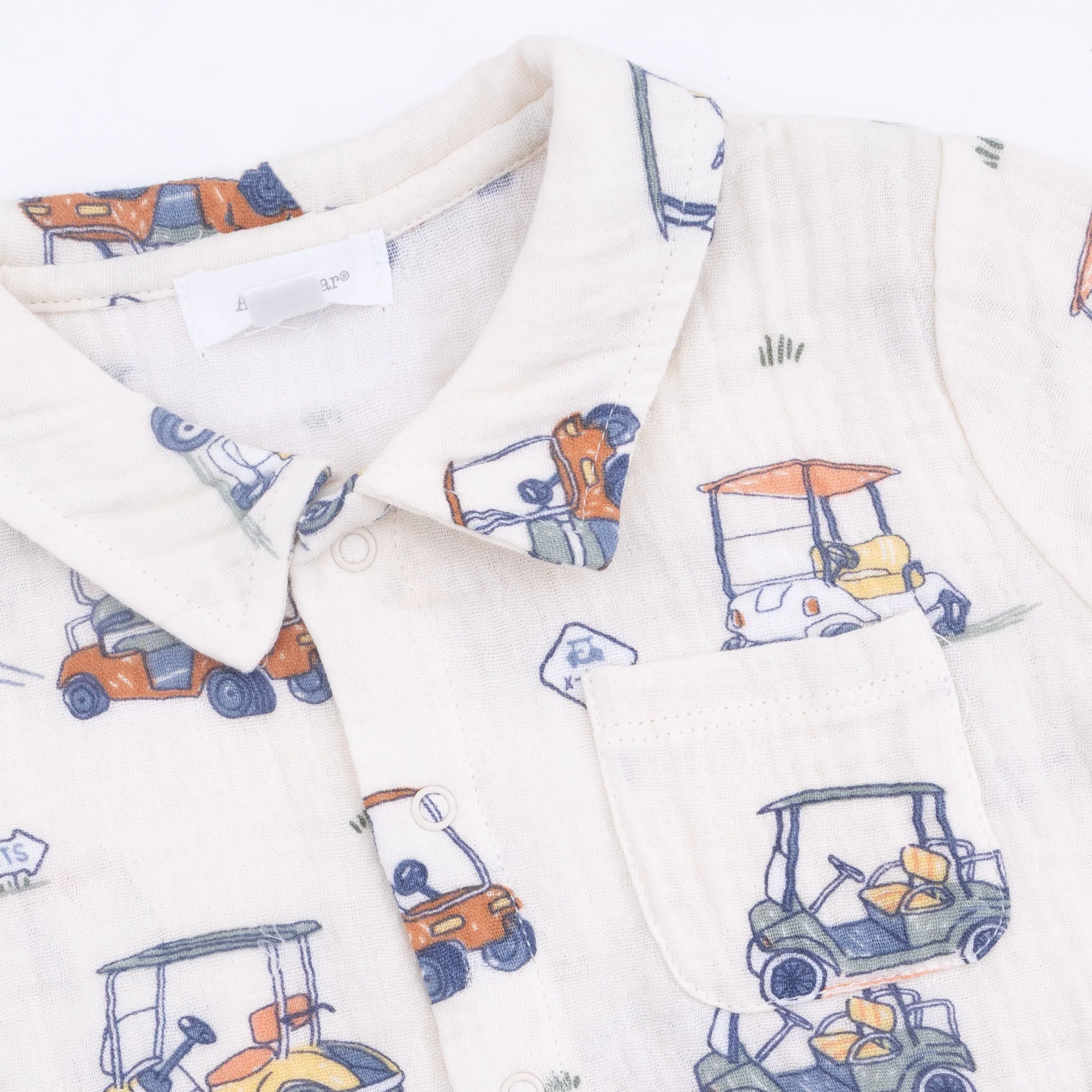 Zooming Golf Carts - Polo Button Up with Casual Short - Image 6